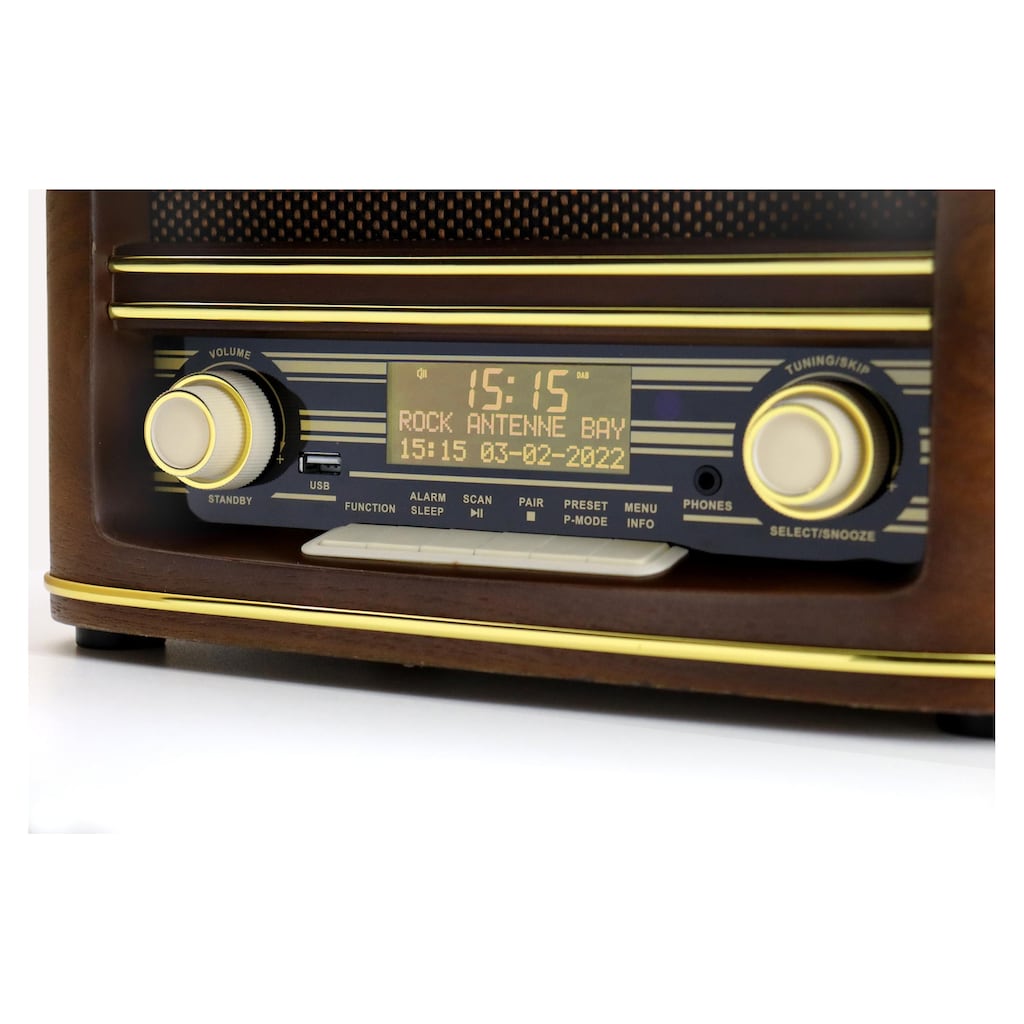 Soundmaster Stereoanlage »NR961 Braun«, (Digitalradio (DAB+)-FM-Tuner)