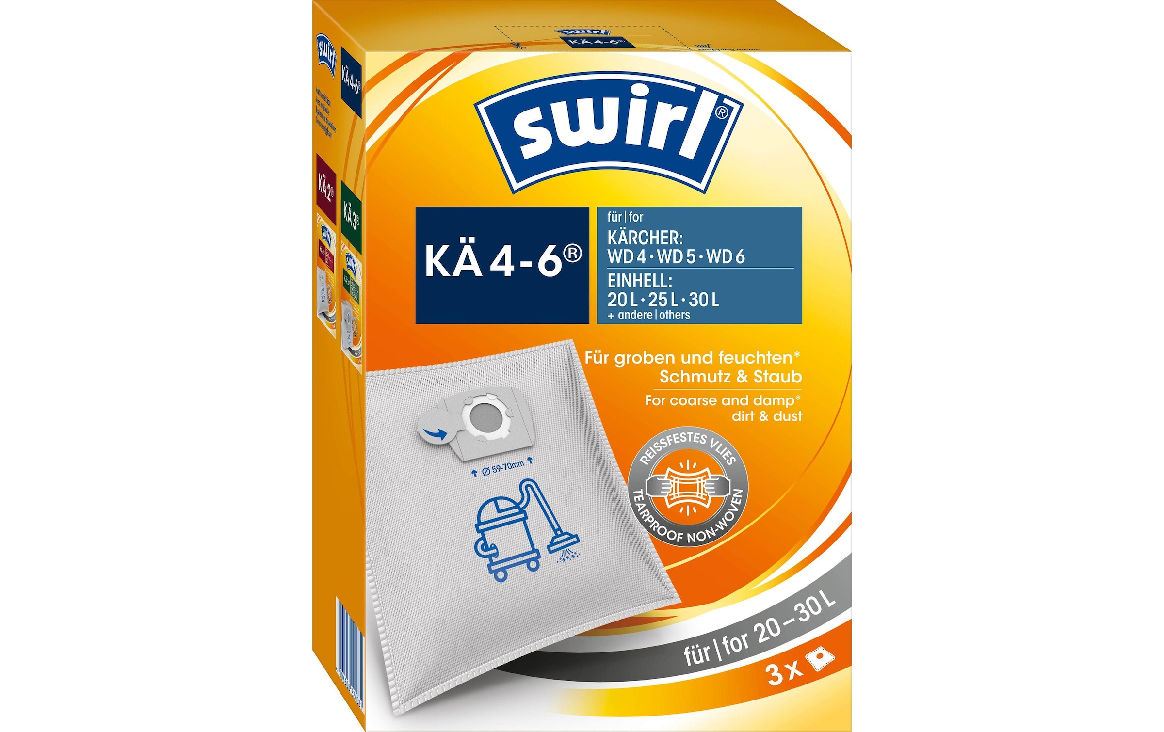 Swirl Staubsaugerbeutel »KÄ 4-6, 3 Stück«, (3 St.)