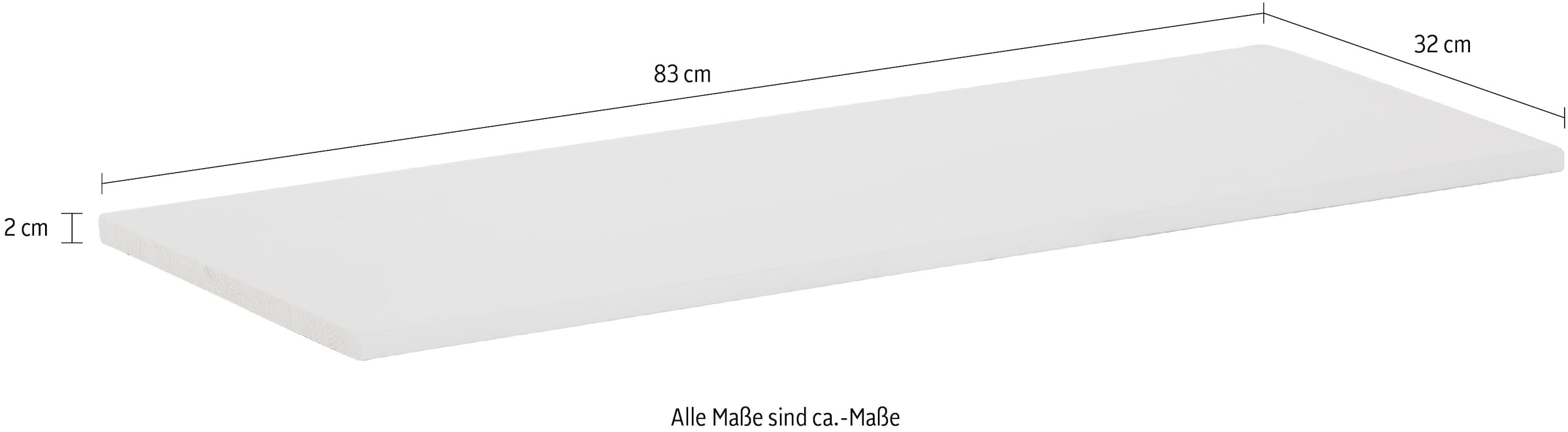Home affaire Einlegeboden »Ayanna«, (3 St.), Breite 83 cm, aus massiver Kiefer, FSC®
