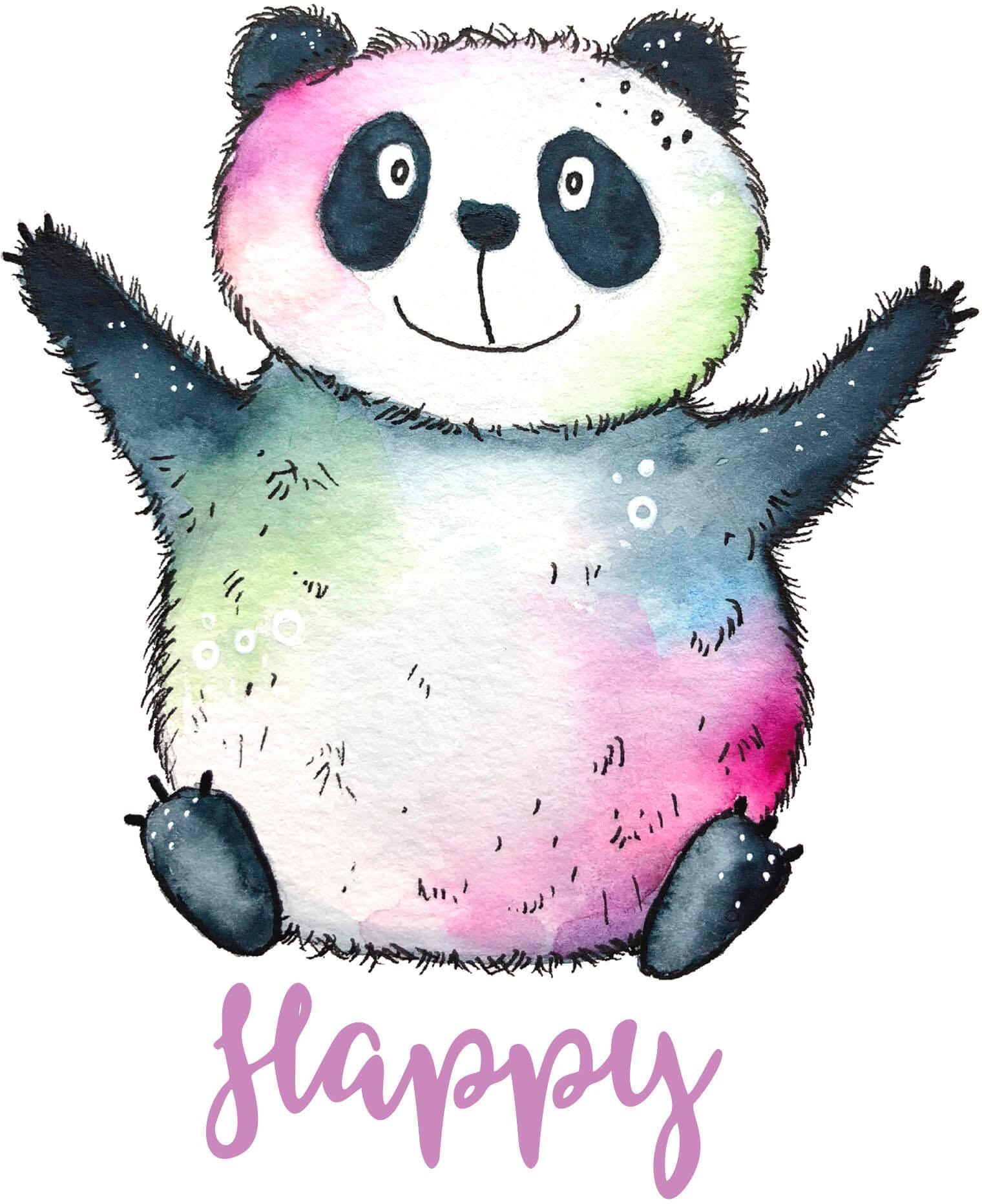 Wall-Art Wandtattoo »Happy Panda«, selbstklebend, entfernbar