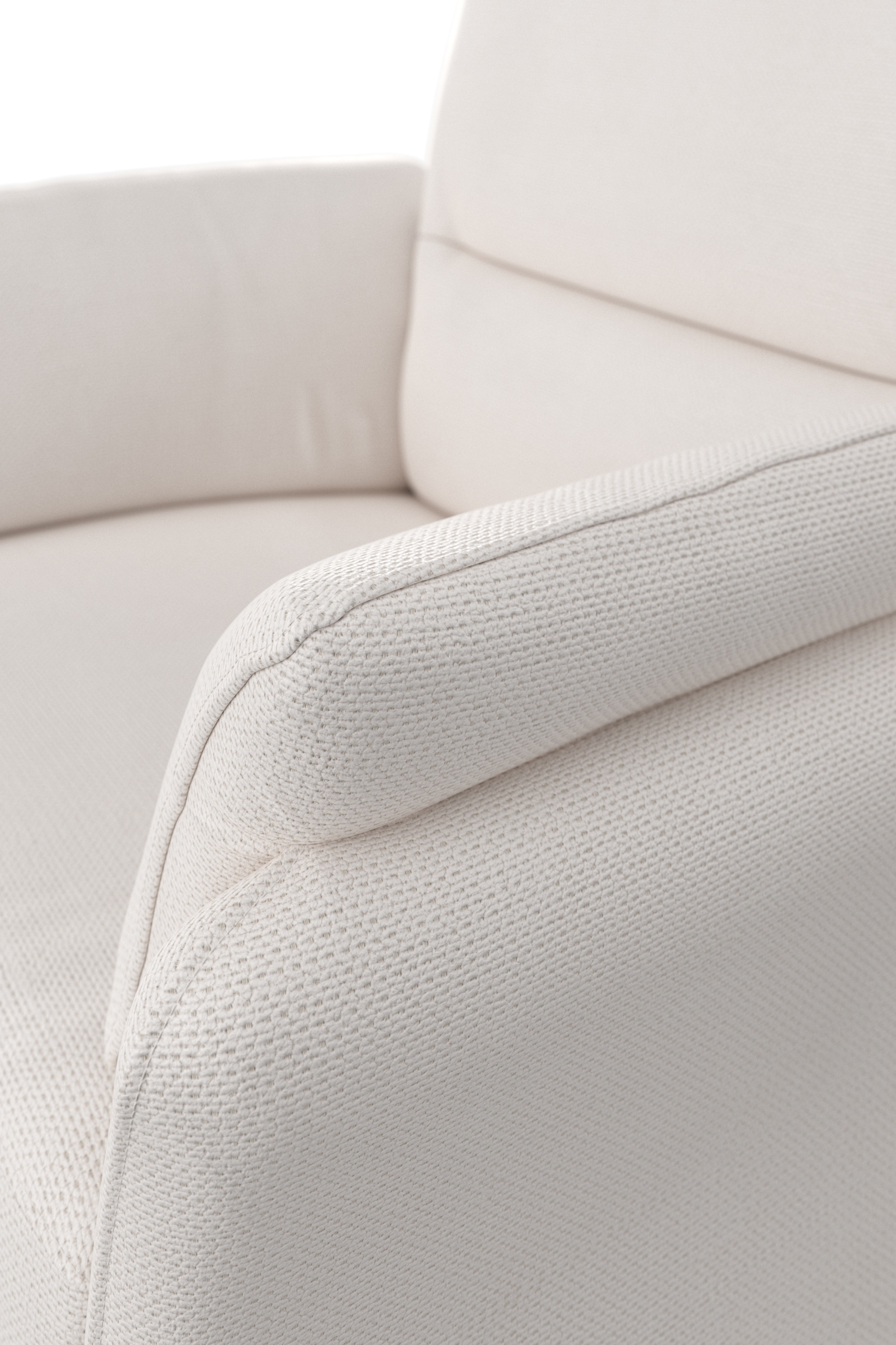 DOMO collection Sessel »Pina elegant und zeitloser Clubsessel, bequemer Cocktailsessel«, Hoher Sitzkomfort, Microfaser hochflorig, creme