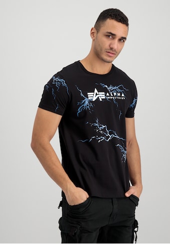T-Shirt »ALPHA INDUSTRIES Men - T-Shirts Lightning AOP T«