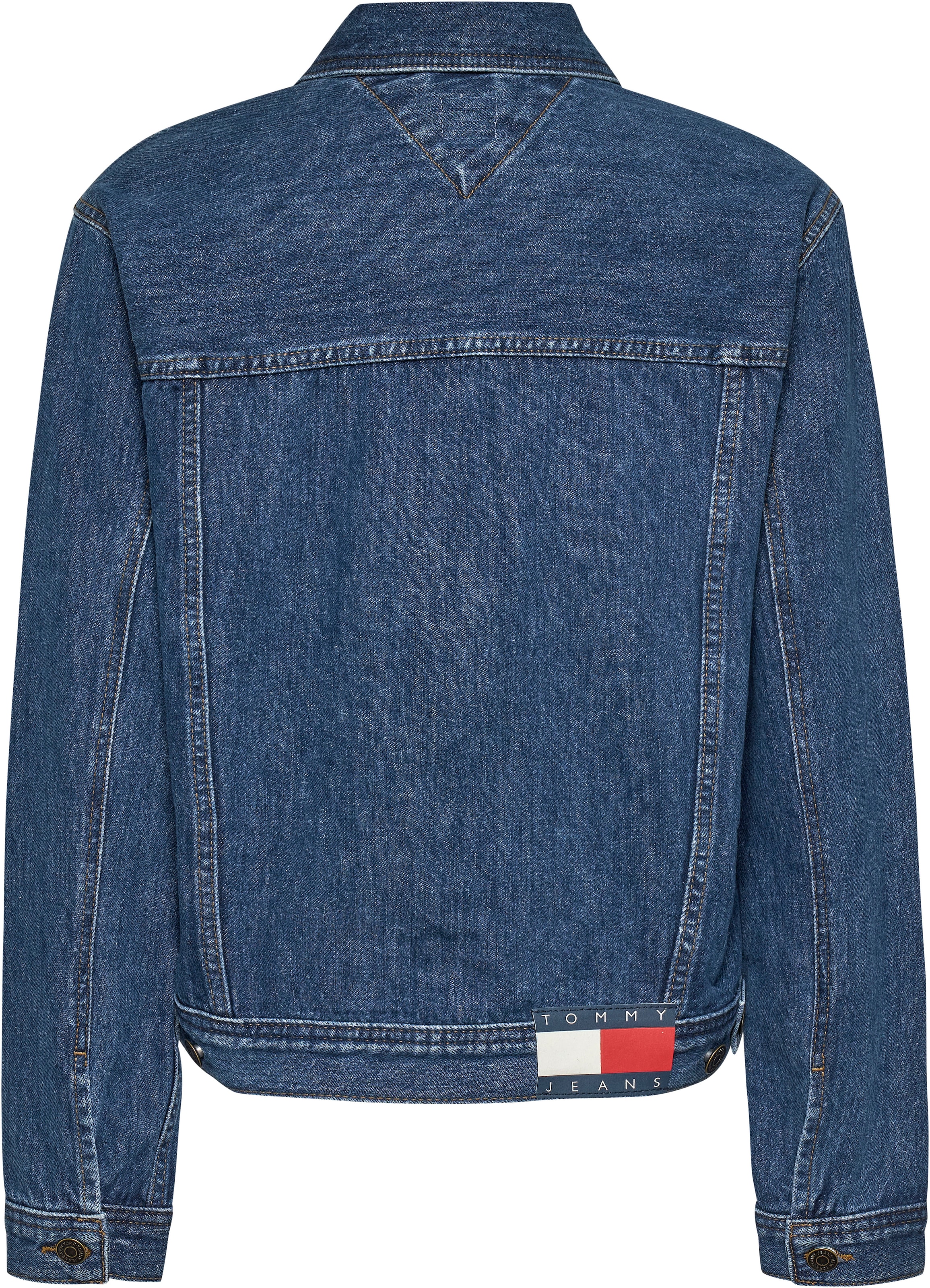 Tommy Jeans Jeansjacke »MOM CLS JACKET BH0056«, mit Tommy Jeans Flagge