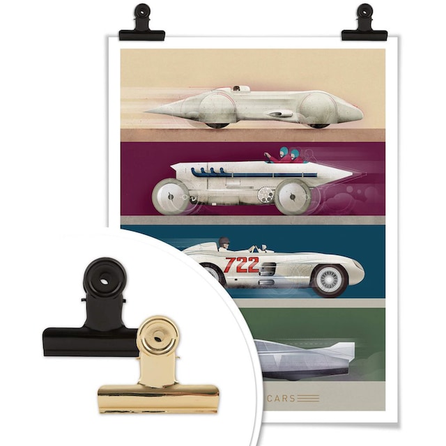 Wall-Art Poster »Vintage Auto Retro Rennwagen«, Autos, (1 St.), Poster,  Wandbild, Bild, Wandposter online shoppen | Jelmoli-Versand