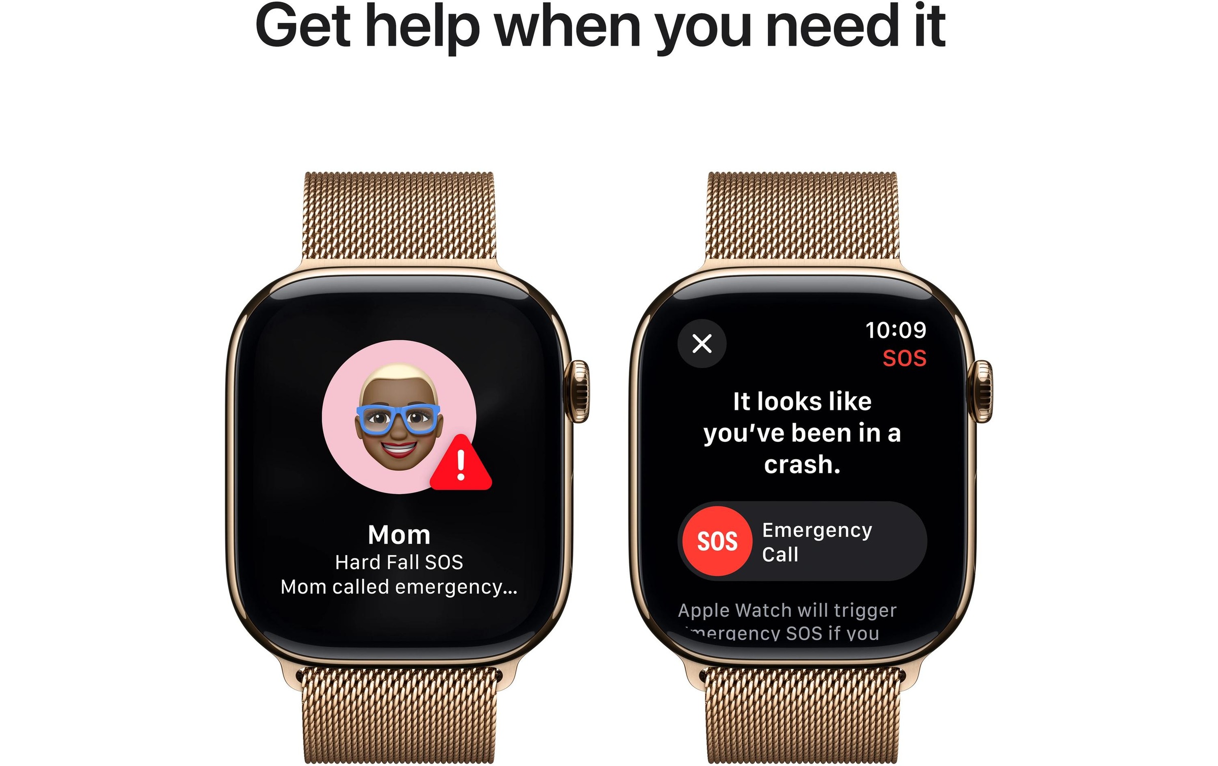 Apple Watch Series 10 Titan, 46 mm, GPS + Cellular, Milanese Loop M/L, Goldfarben