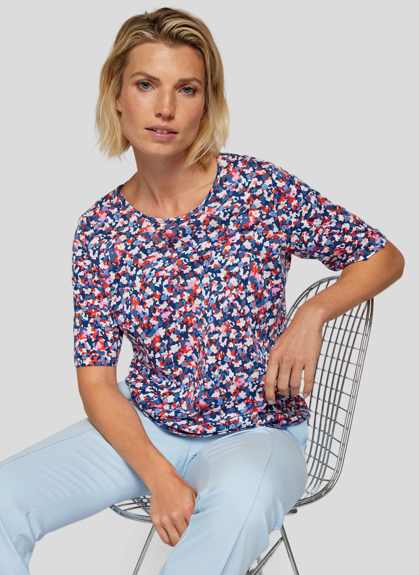 Rabe T-Shirt, mit All-Over Print