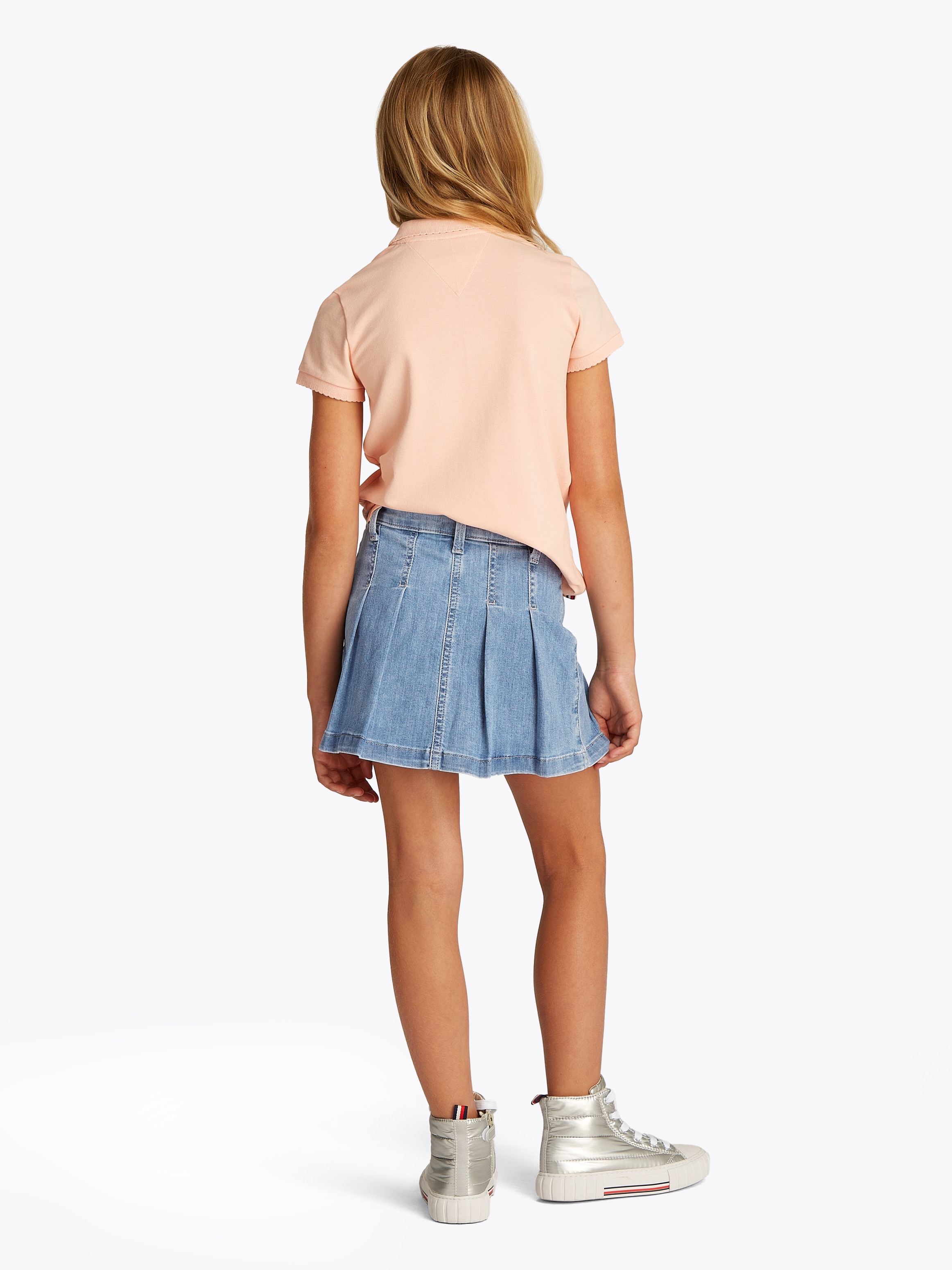 Tommy Hilfiger Faltenrock »DENIM SKIRT PLEATED«, in blauer Waschung