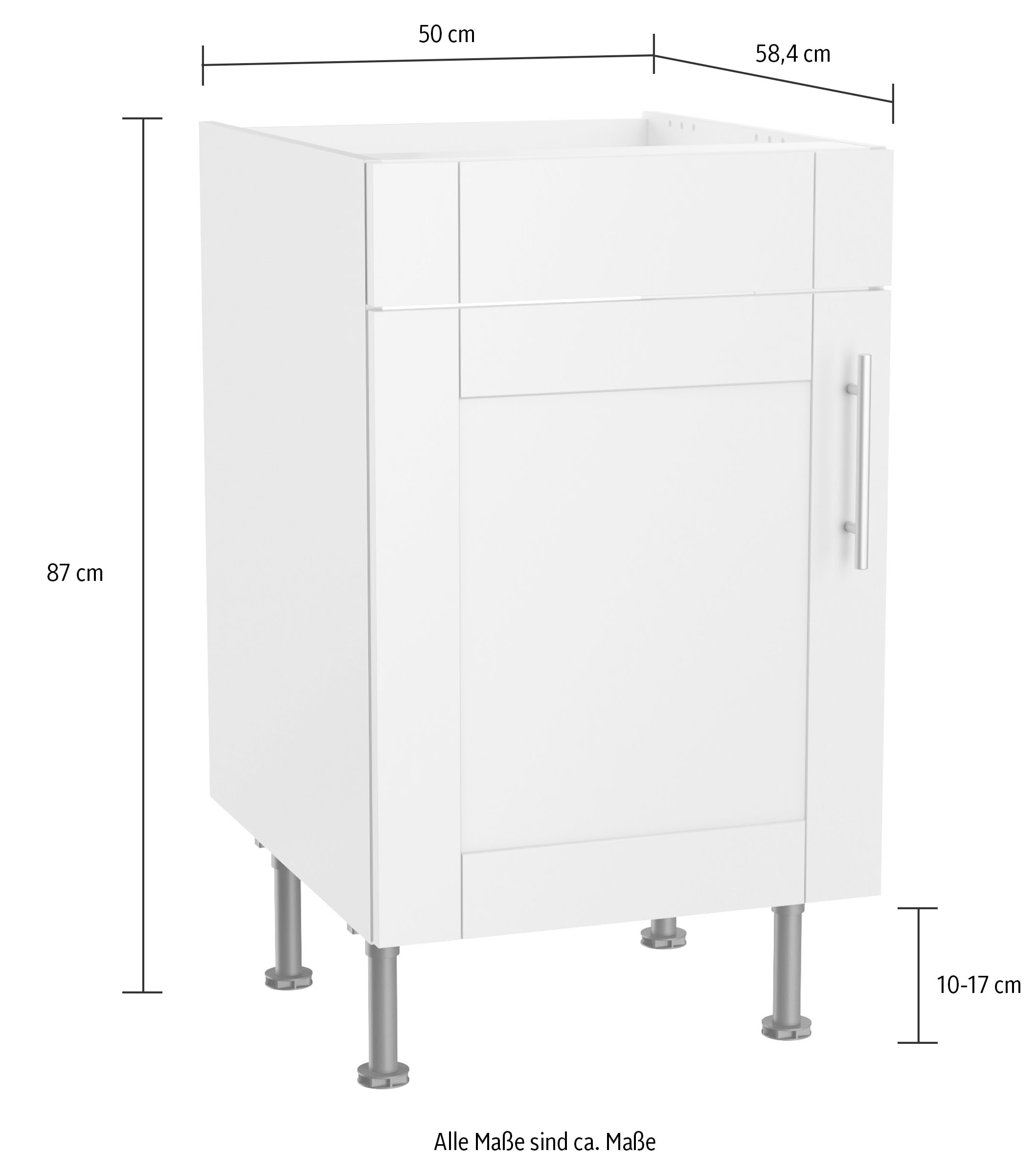 KOCHSTATION Spülenschrank »KS-Ahus«, Breite 50 cm