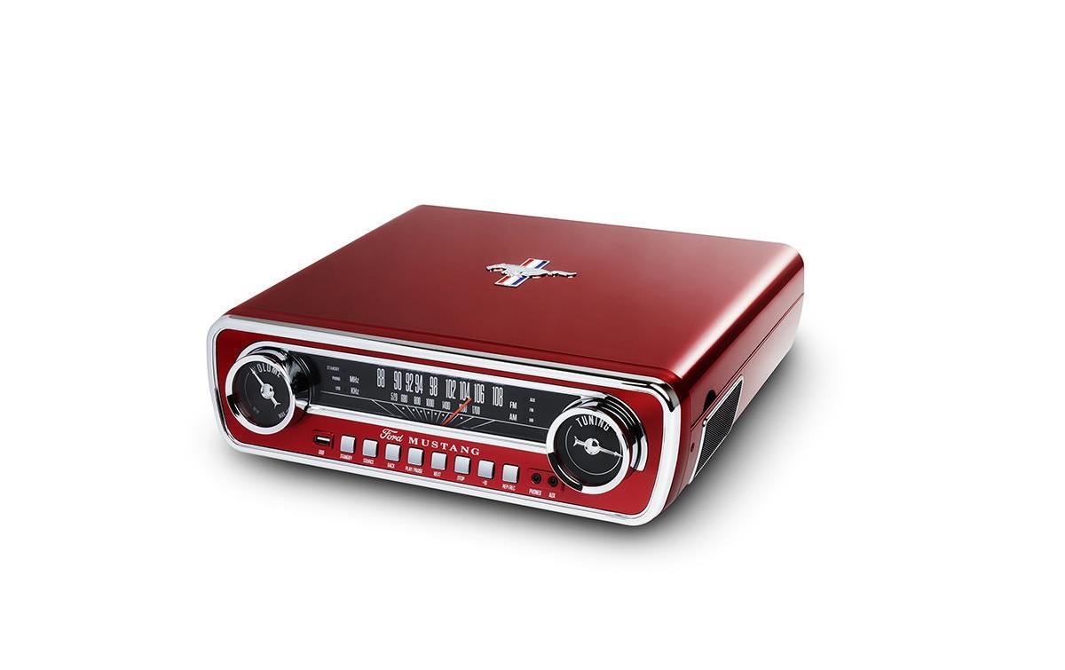 ION AUDIO Stereoanlage »Mustang LP Rot«, (AM-Tuner-FM-Tuner)