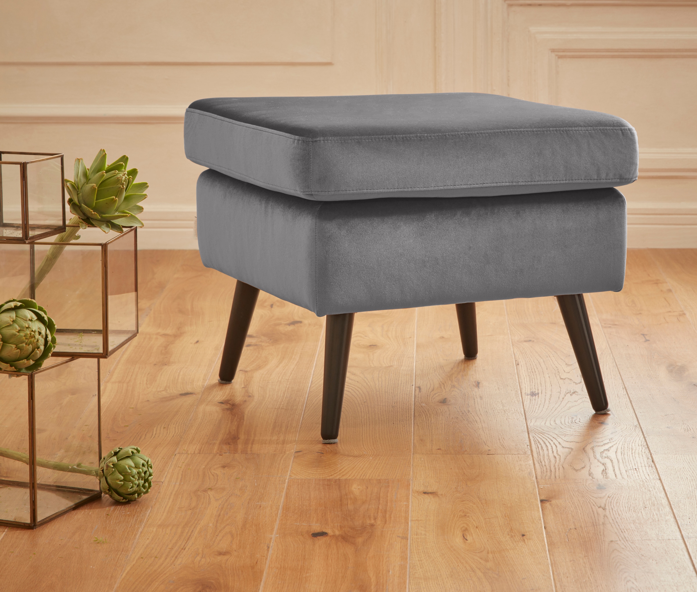 Home affaire Hocker »Salla«, Bezug auch in Luxus-Microfaser in Teddyfelloptik