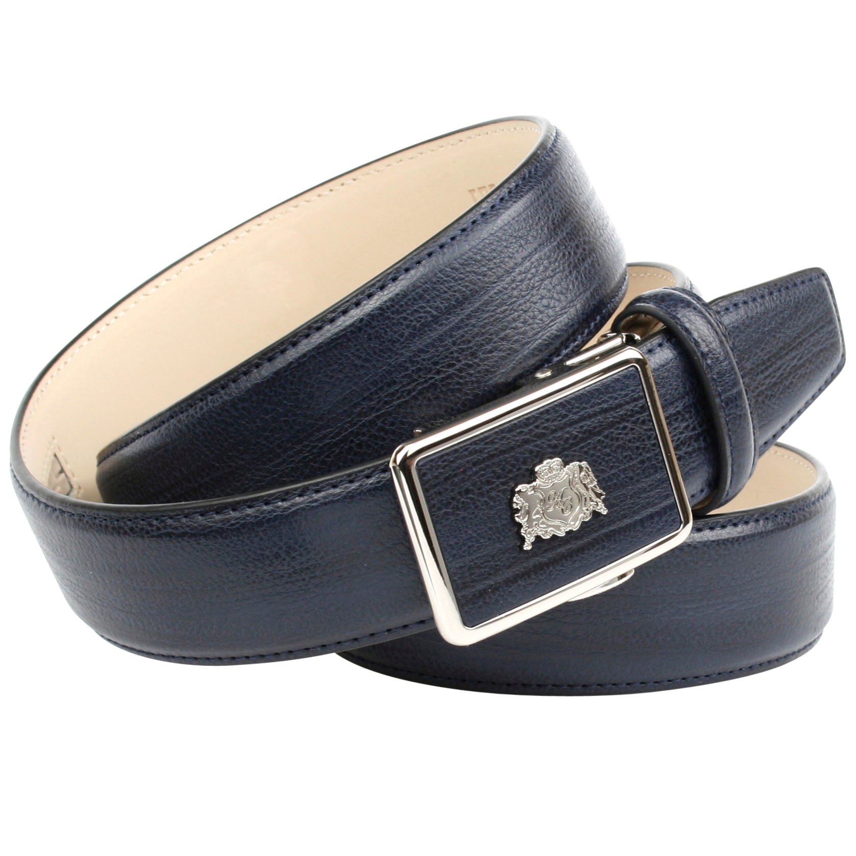 Anthoni Crown Ledergürtel, mit filigranem shoppen | Metall-Logo Jelmoli-Versand online