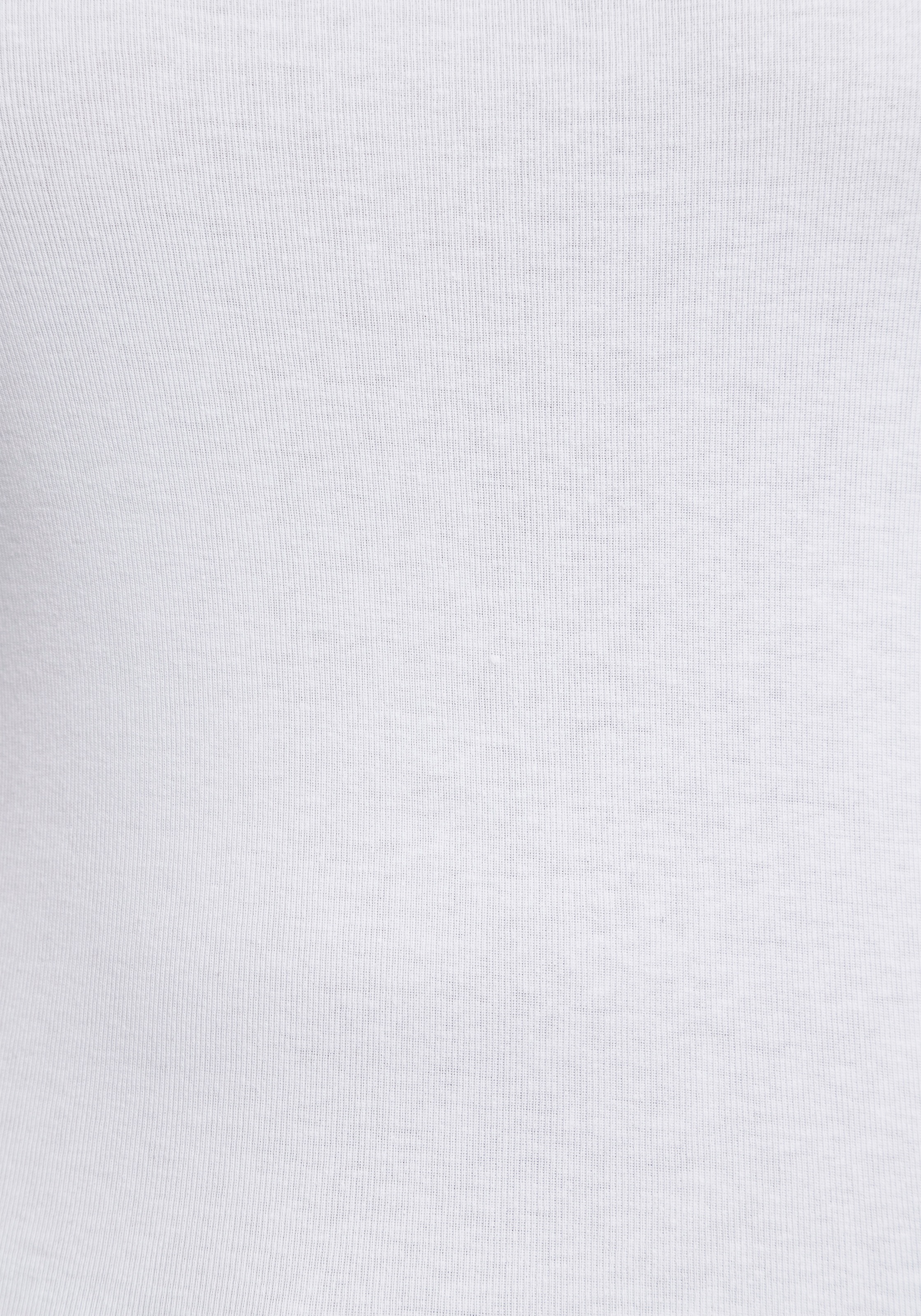 KangaROOS Langarmshirt, mit Krempelärmeln, sehr figurbetont, aus Rippware