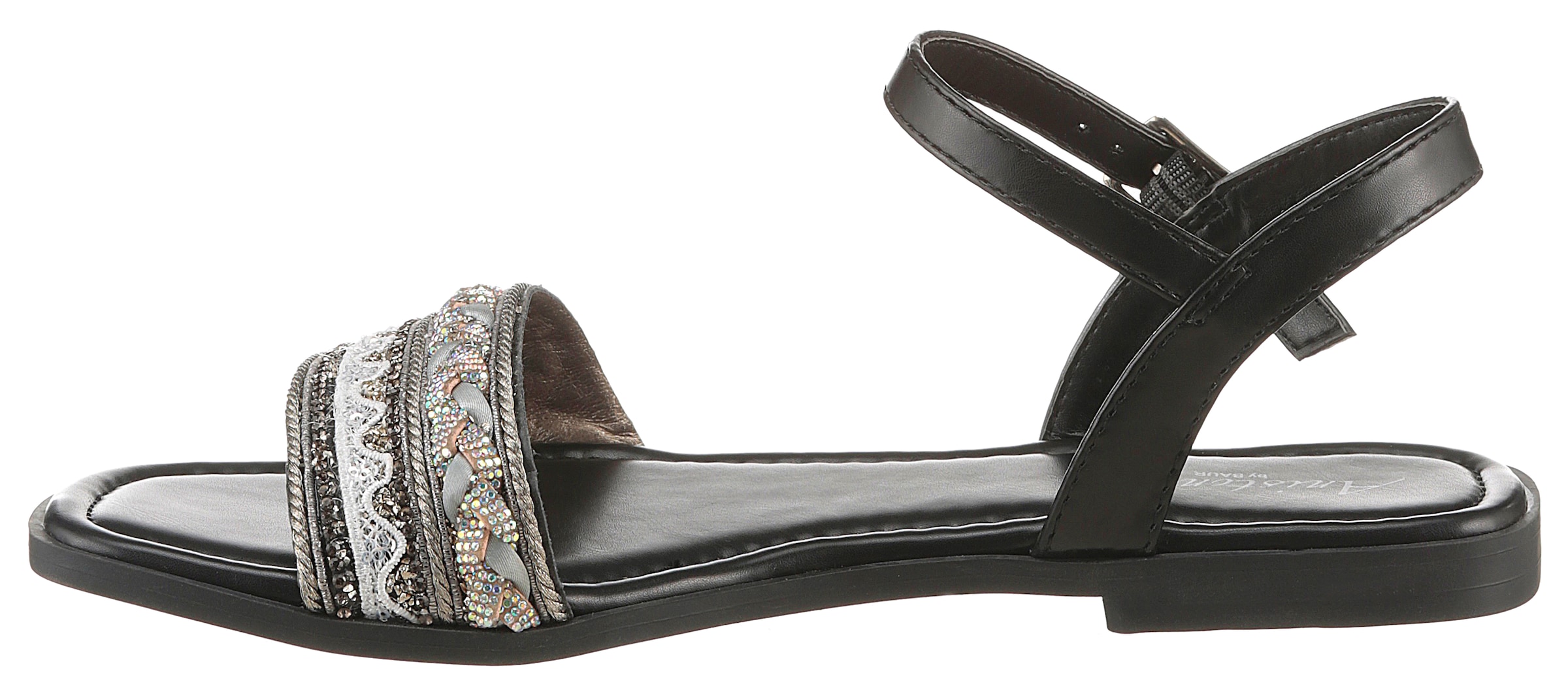 Aniston SHOES Riemchensandale, Sommerschuh, Sandalette, Glitzersteine - NEUE KOLLEKTION