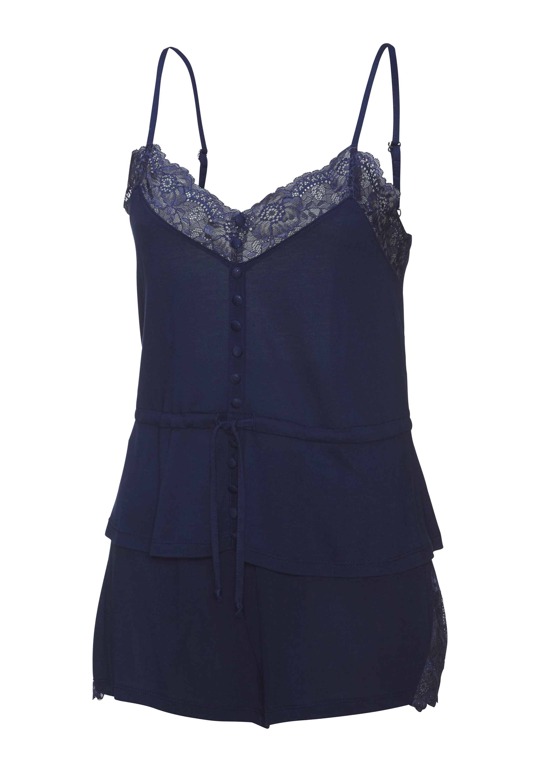 LASCANA Shorty, (2 tlg.), mit Spitzeneinsätzen
