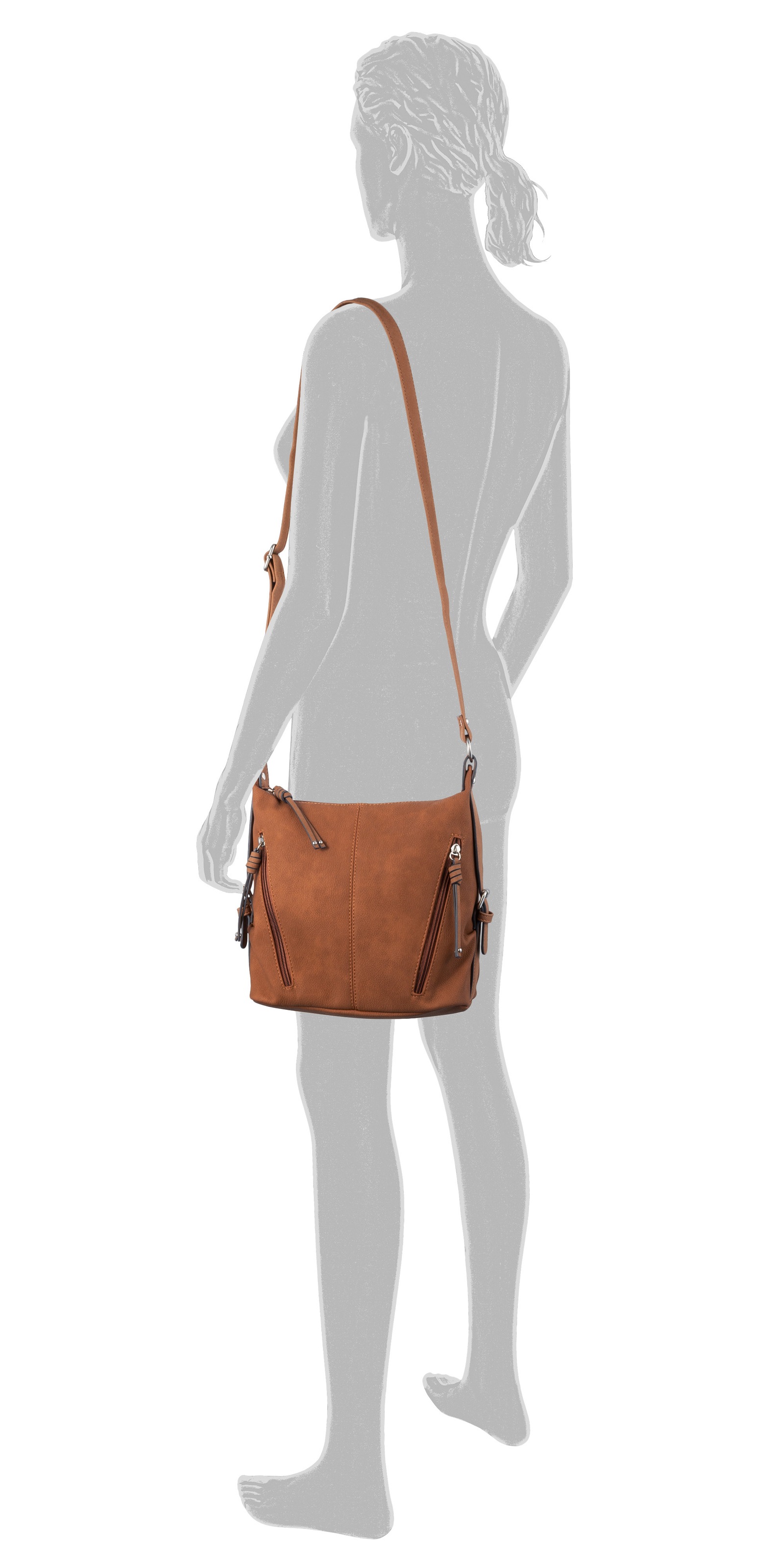 TOM TAILOR Umhängetasche "CAIA Cross bag M" mit schönen Details