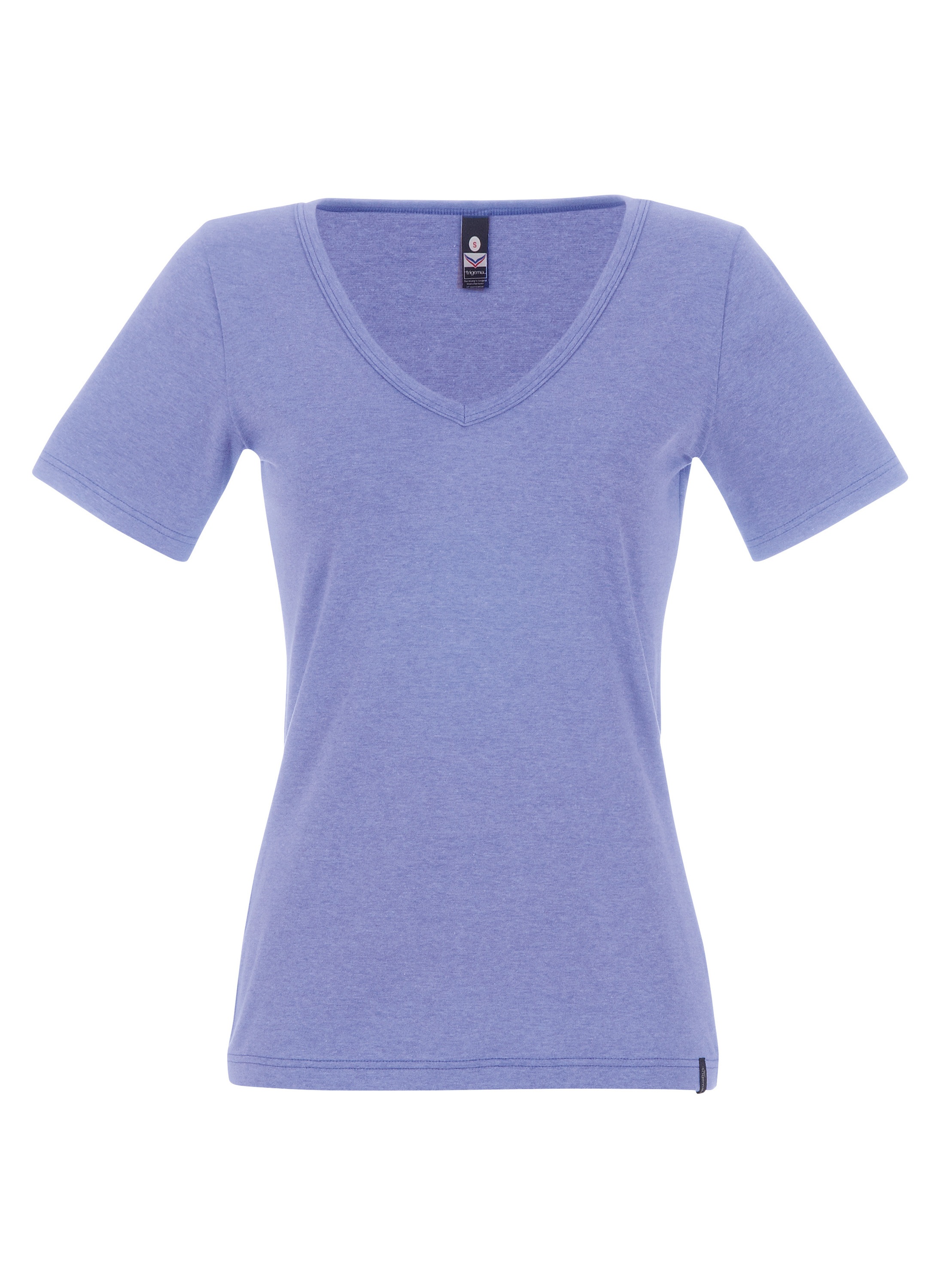 Trigema T-Shirt »TRIGEMA V-Shirt aus Baumwolle/Elastan« 1 Stk.