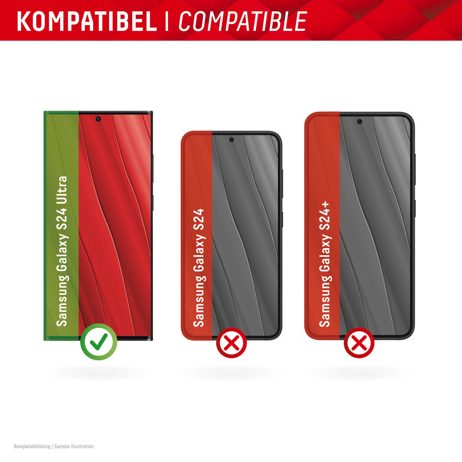 Displex Displayschutzglas »Privacy Glass«, für Samsung Galaxy S24 Ultra, Blickschutz Displayschutzfolie Displayschutz kratzer-resistent 10H