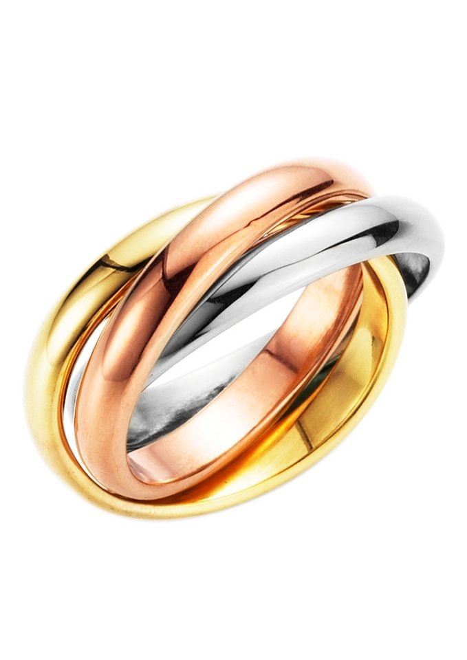 Firetti Fingerring »Schmuck Geschenk, 3-fach verschlungen, tricolor«, zu  Kleid, Shirt, Jeans, Sneaker! Anlass Geburtstag Weihnachten online kaufen  bei Jelmoli-Versand Schweiz