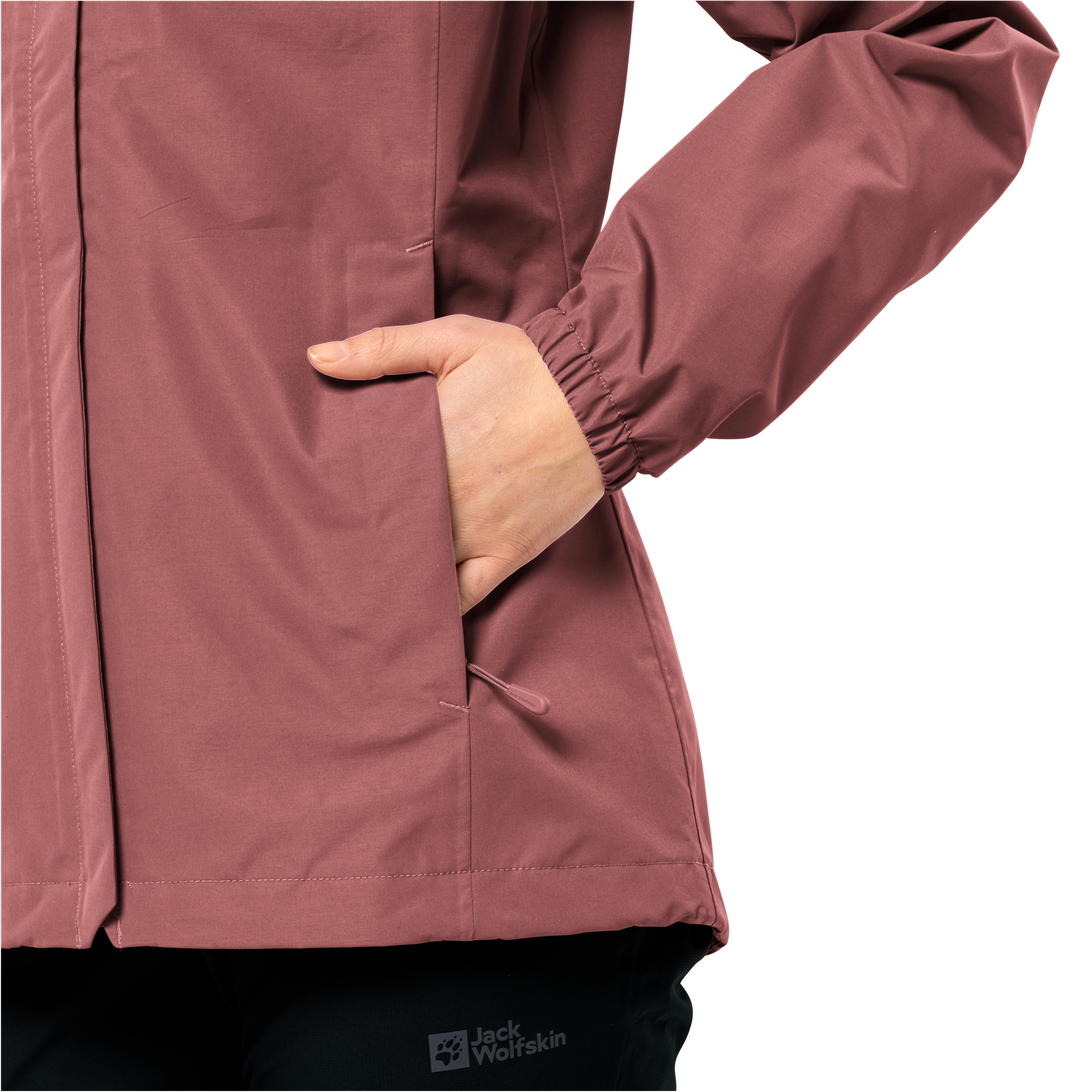 Jack Wolfskin Funktionsjacke »STORMY POINT 2L JKT W«, mit Kapuze, mit verstaubarer Kapuze