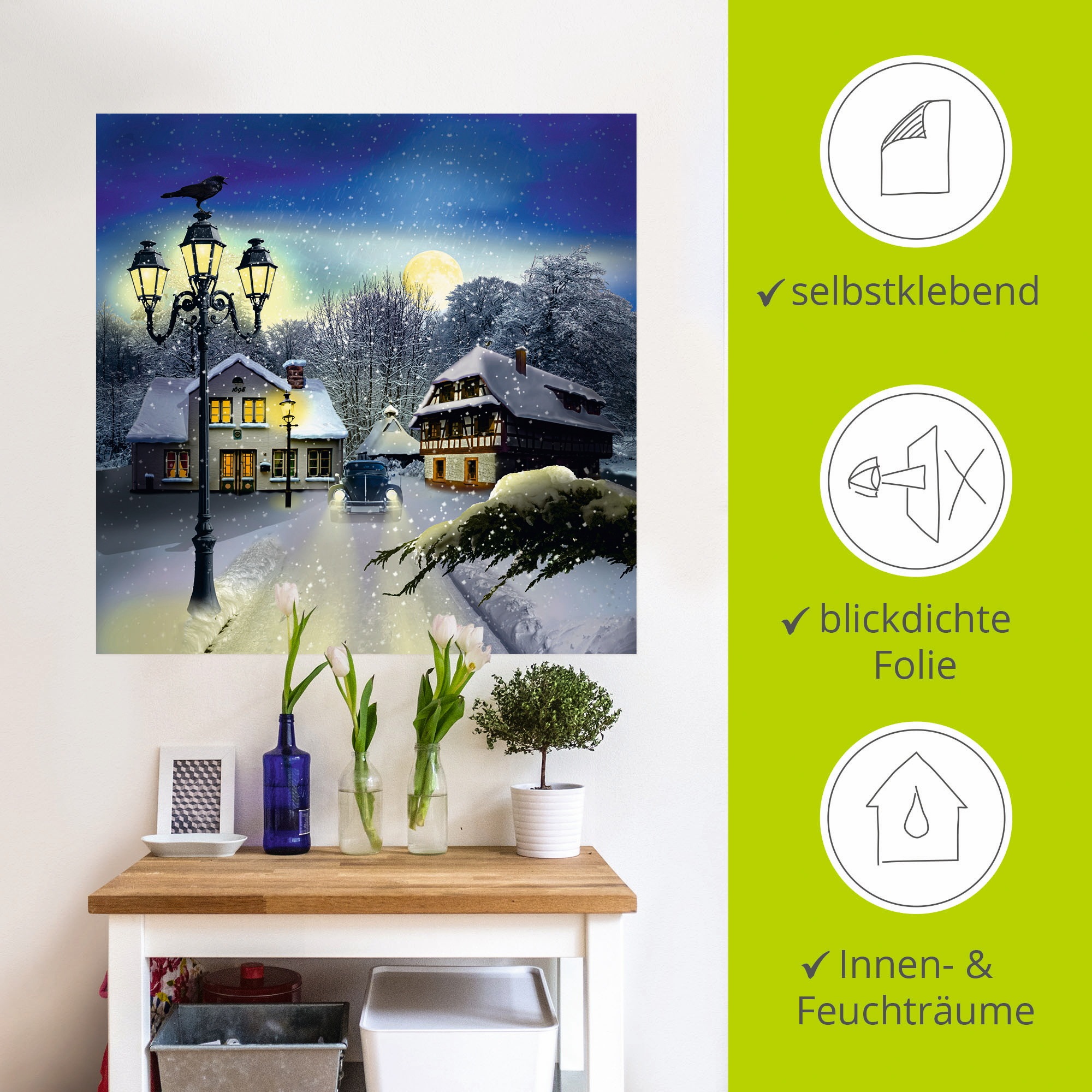 Artland Wandbild »Winterzeit«, Vier Jahreszeiten, (1 St.), als Leinwandbild, Poster, Wandaufkleber in verschied. Grössen