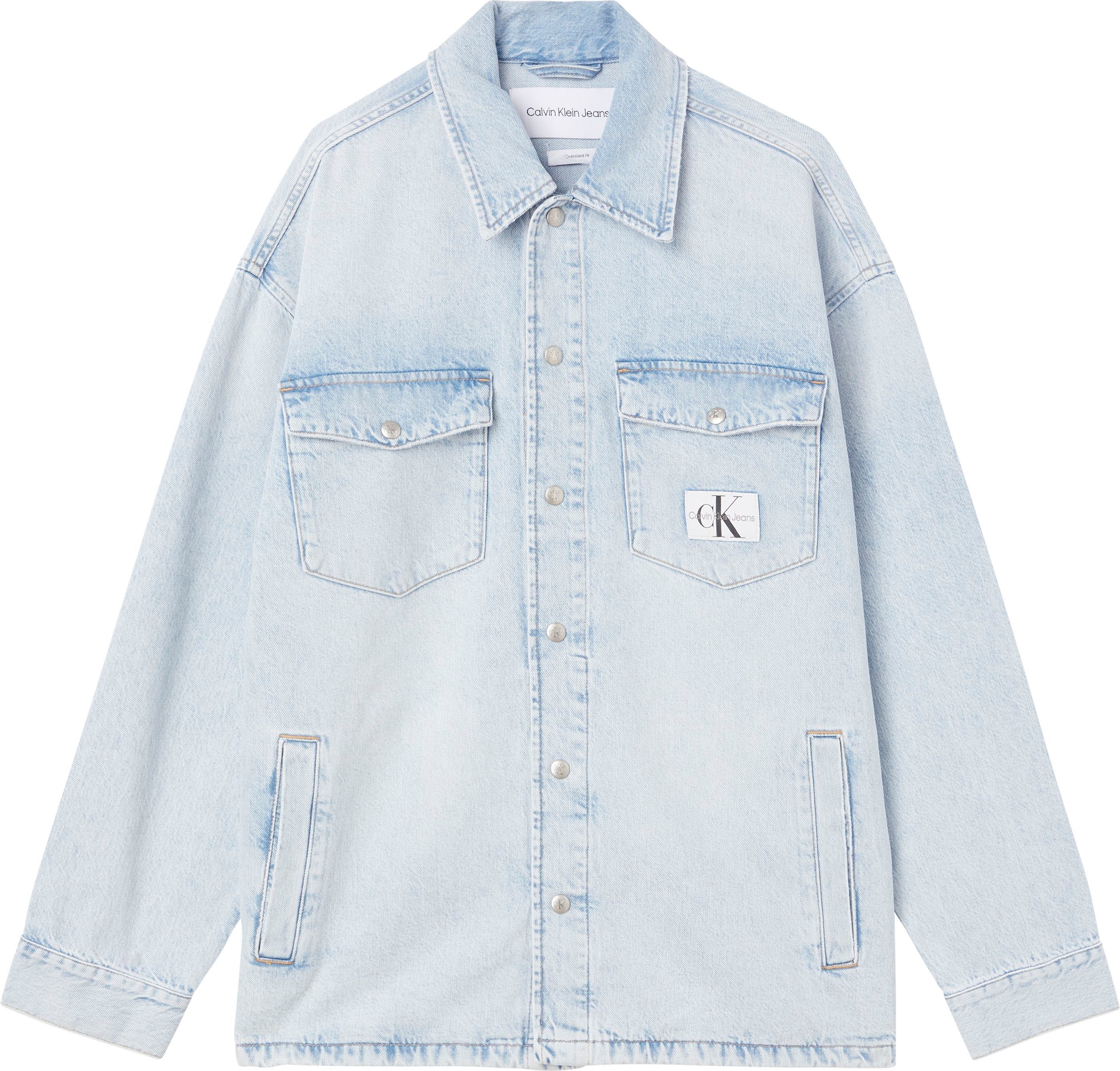 Calvin Klein Jeans Jeanshemd »OVERSIZED UTILITY SHIRT JACKET«, mit Calvin  Klein Logo-Badge auf der Brusttasche online shoppen | Jelmoli-Versand