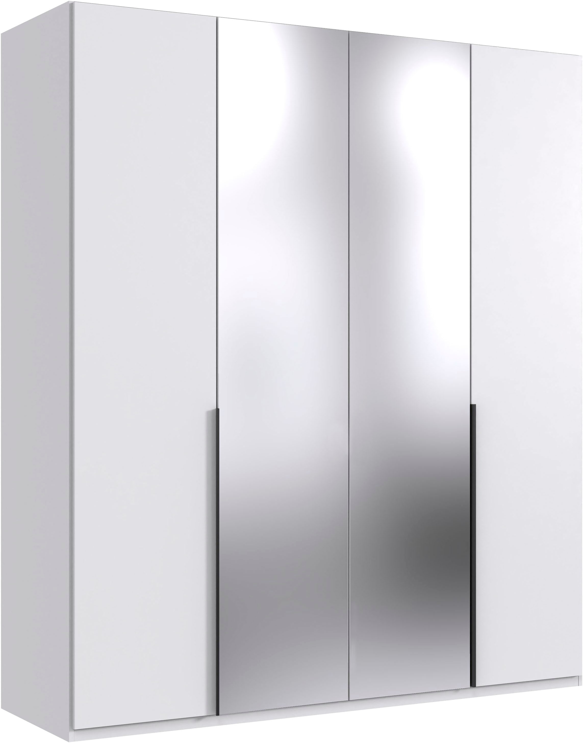 Wimex Kleiderschrank »Mugano,in 5 Breiten,2 Höhen,2 Tiefen, viele Farben, Made in Germany« in Basic oder Premium Ausstattung, mit langen Griffen aus Metall, mit oder ohne Spiegel