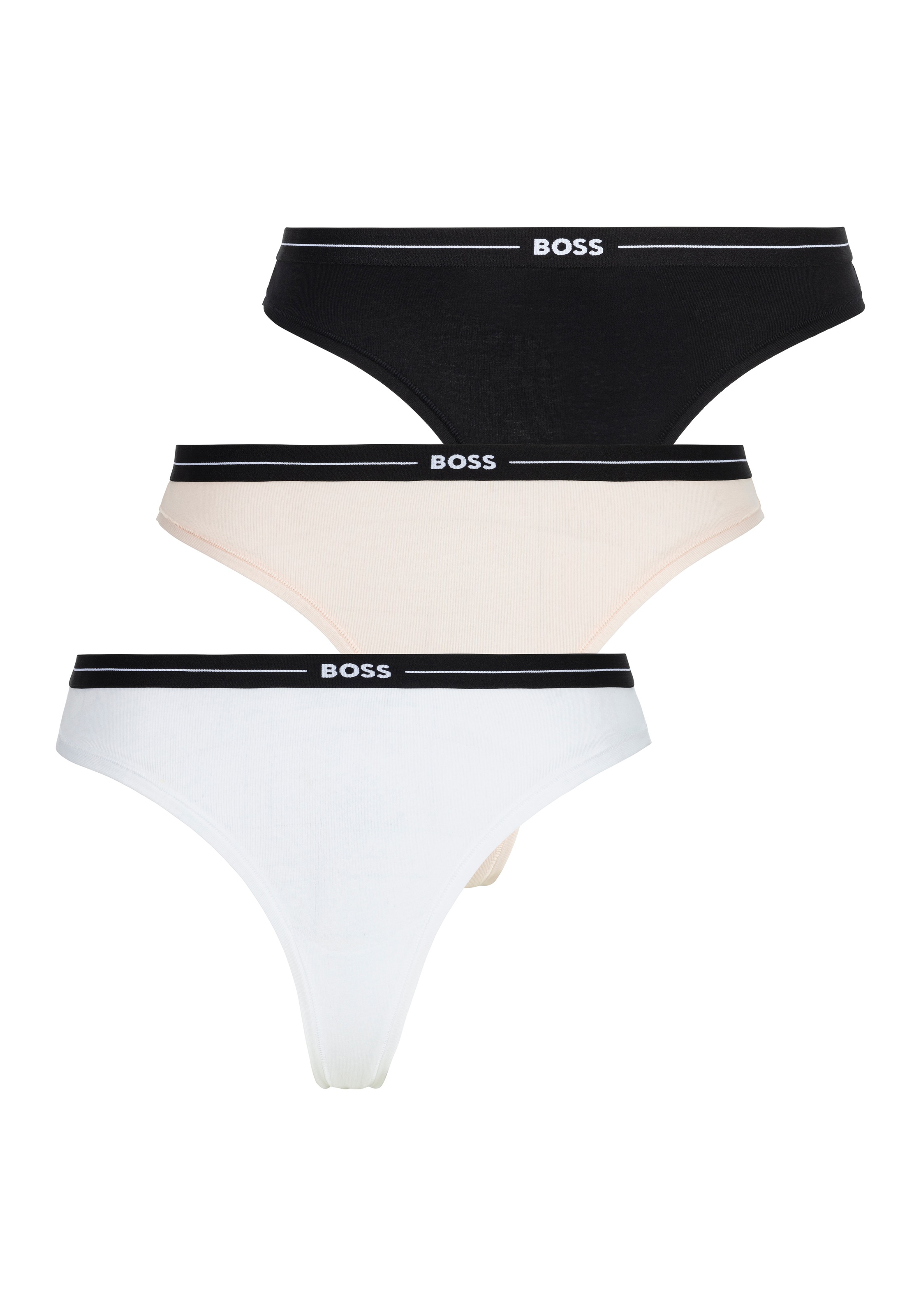BOSS String »3P THONG« Packung, 3er, 3 Stk. mit BOSS Logobund