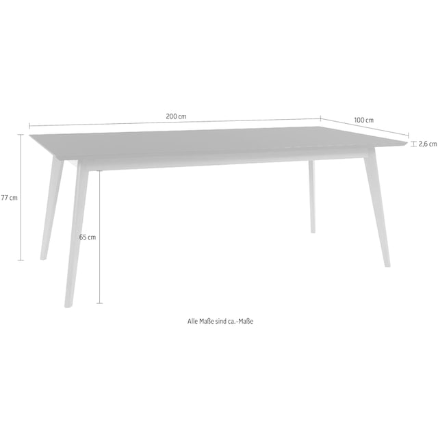 andas Esstisch »Vallby«, Tischplatte aus Linolium, Gestell aus Eiche  lackiert, Höhe 77 cm online bestellen | Jelmoli-Versand
