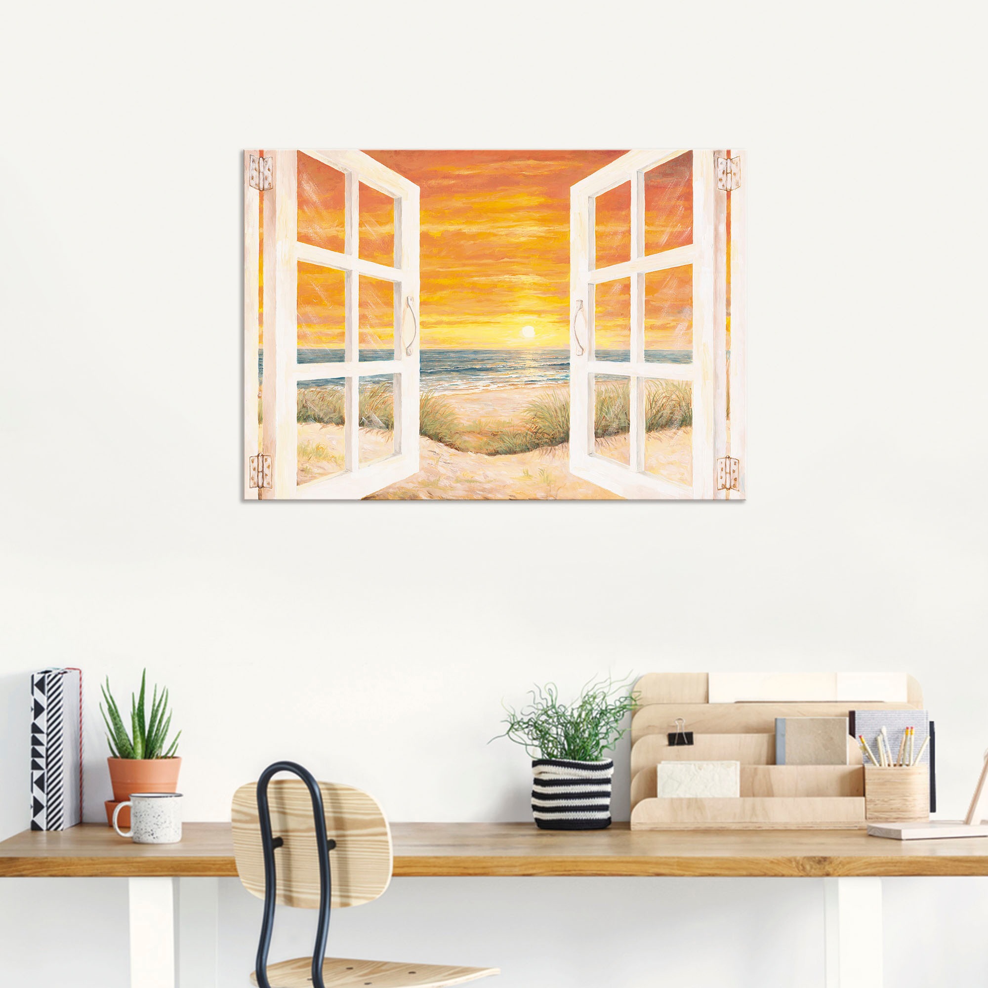 Artland Wandbild »Fenster zum Meer«, Meer Bilder, (1 St.), als Alubild, Outdoorbild, Leinwandbild, Wandaufkleber, versch. Grössen