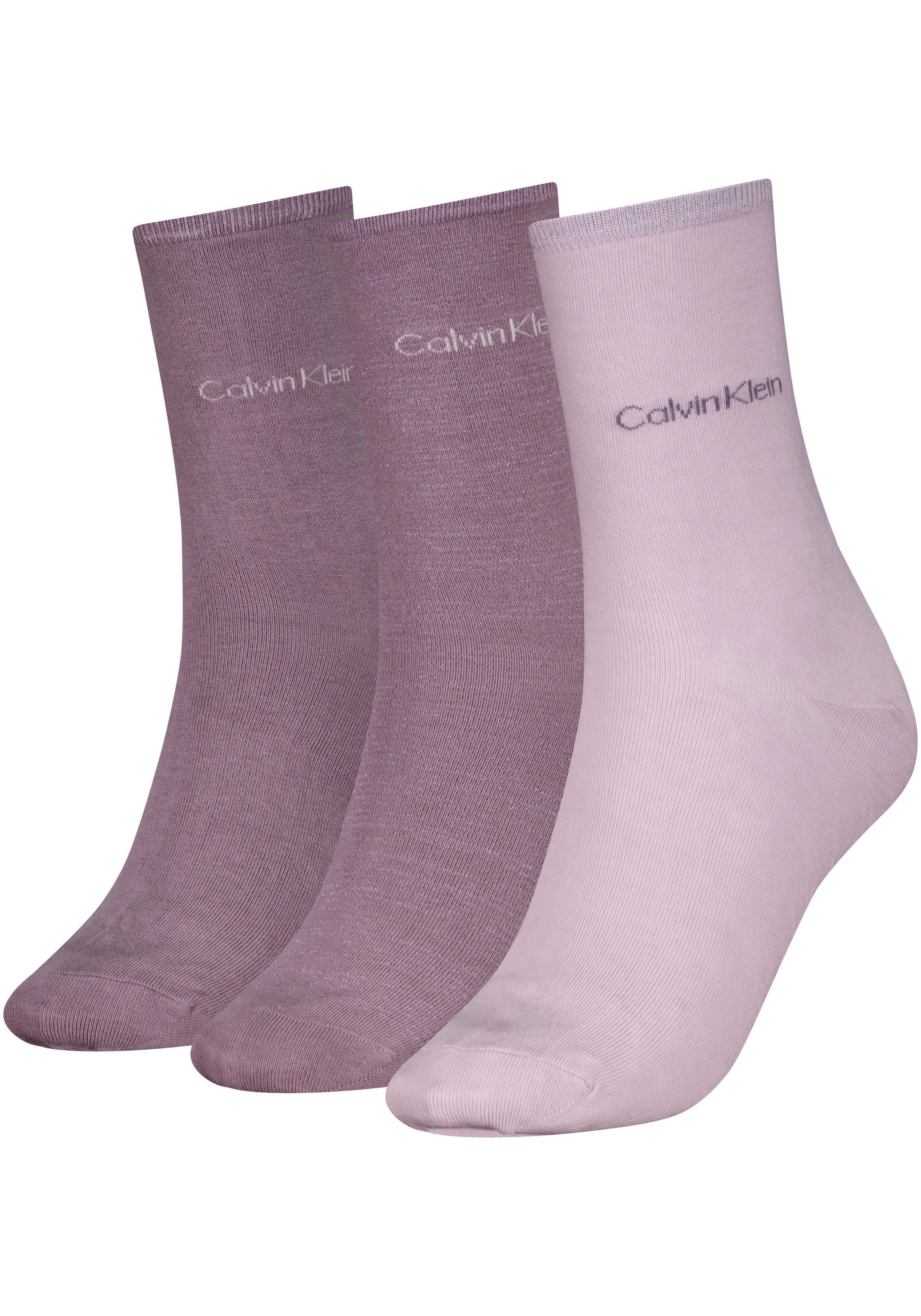 Calvin Klein Socken, (3 Paar), mit Markenstickerei