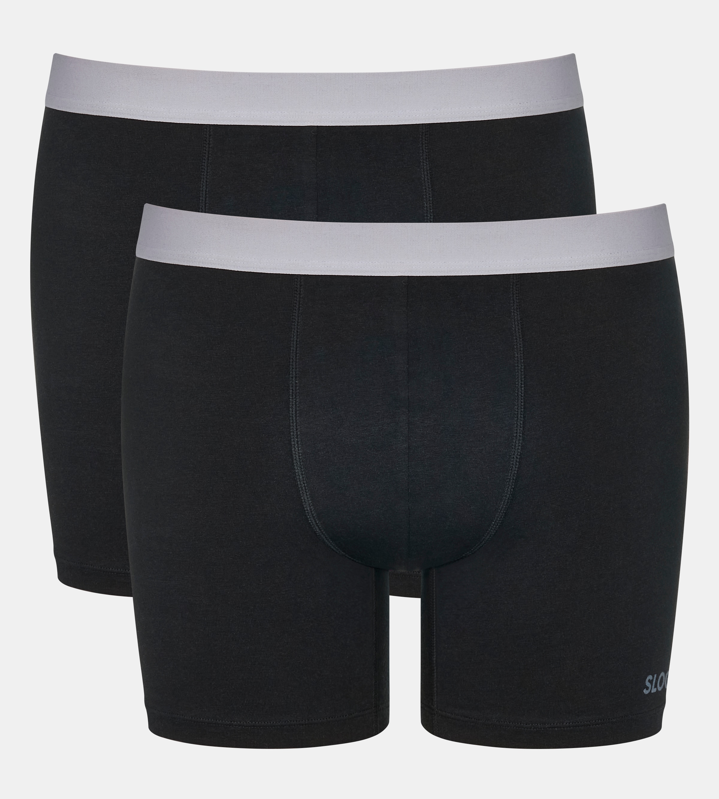 sloggi Boxer »Men GO ABC 2.0« 2er Pack, 2 längeres Bein, Baumwollmix, weich, elastischer Bund
