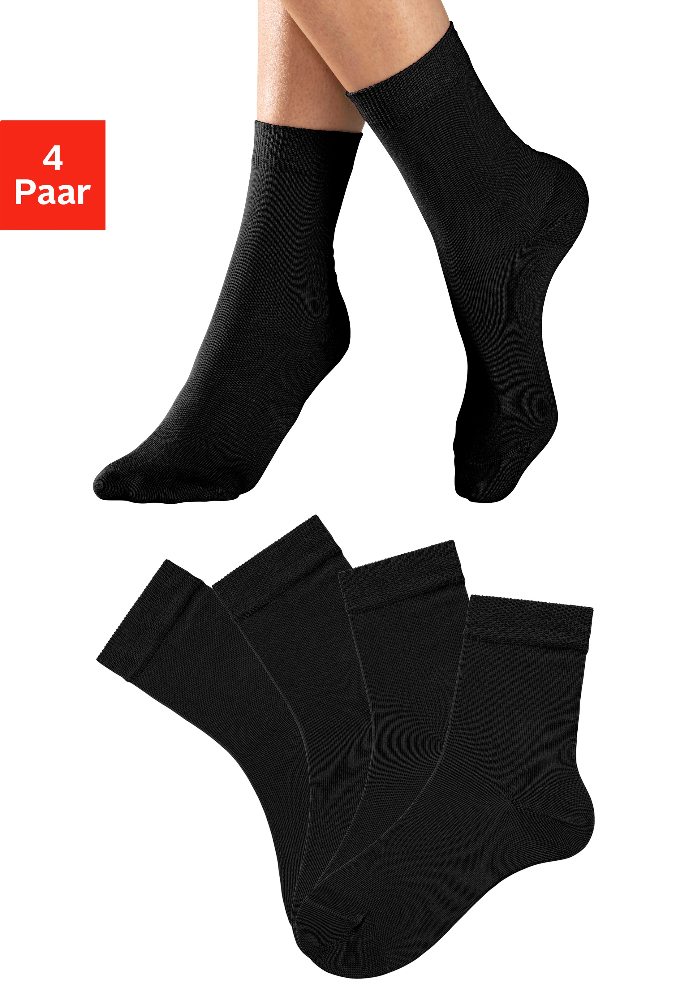H.I.S Socken Packung, 4 Paar tlg. in unterschiedlichen Farbzusammenstellungen