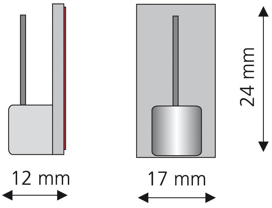 Liedeco Klebeträger, (Set, 4 St.), für Vitragen-Bistrostangen