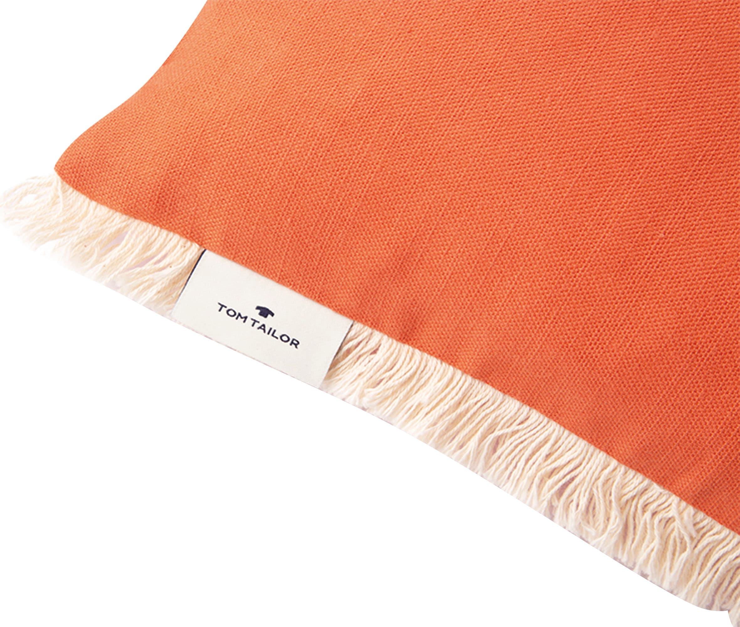 TOM TAILOR HOME Dekokissen »Fringed Cotton«, mit naturfarbenen Fransensaum, Kissenhülle ohne Füllung, 1 Stück