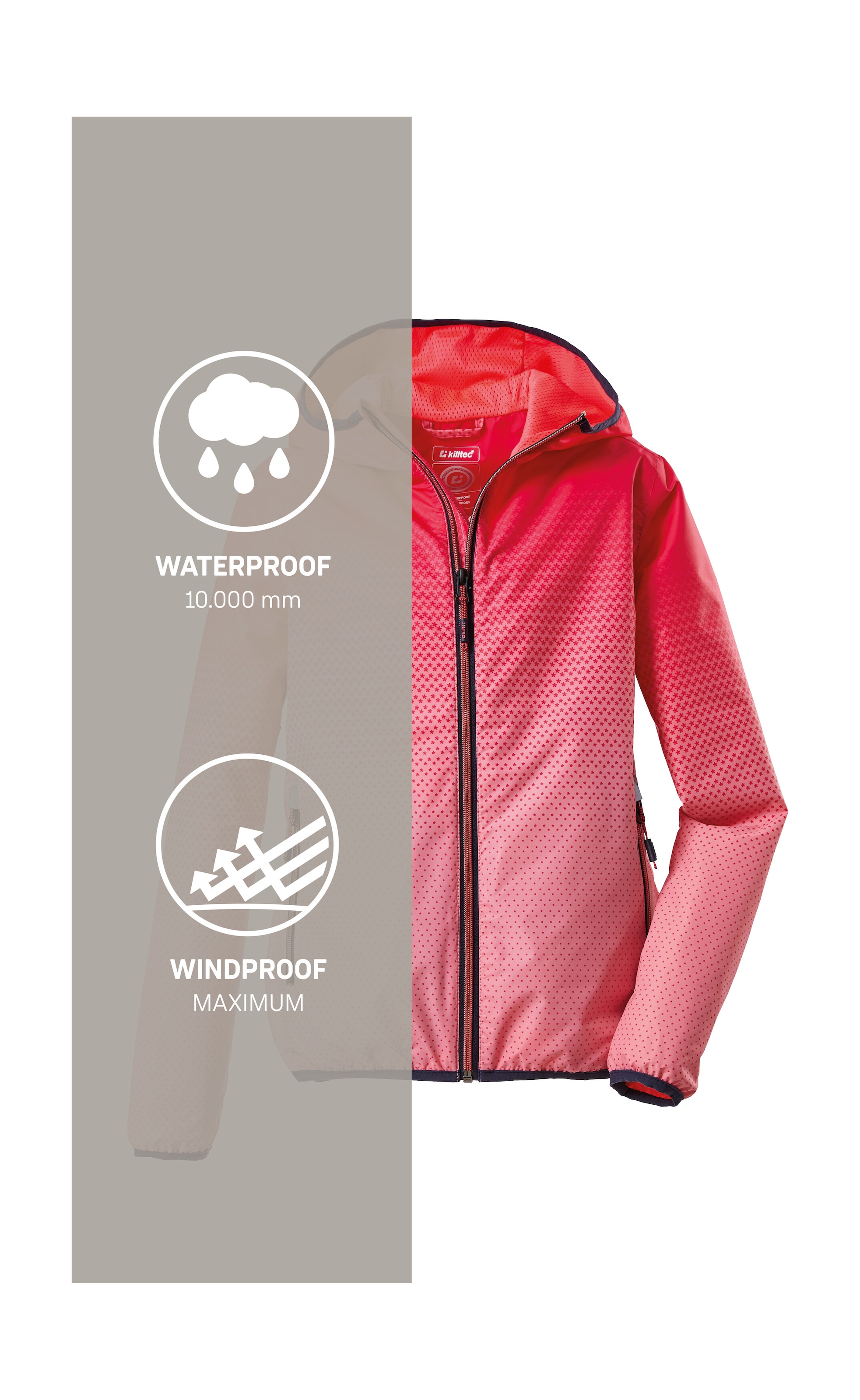 Killtec Outdoorjacke »Lyse GRLS JCKT A«, Leichte Mädchen Funktionsjacke von killtec, wasserdicht, packbar