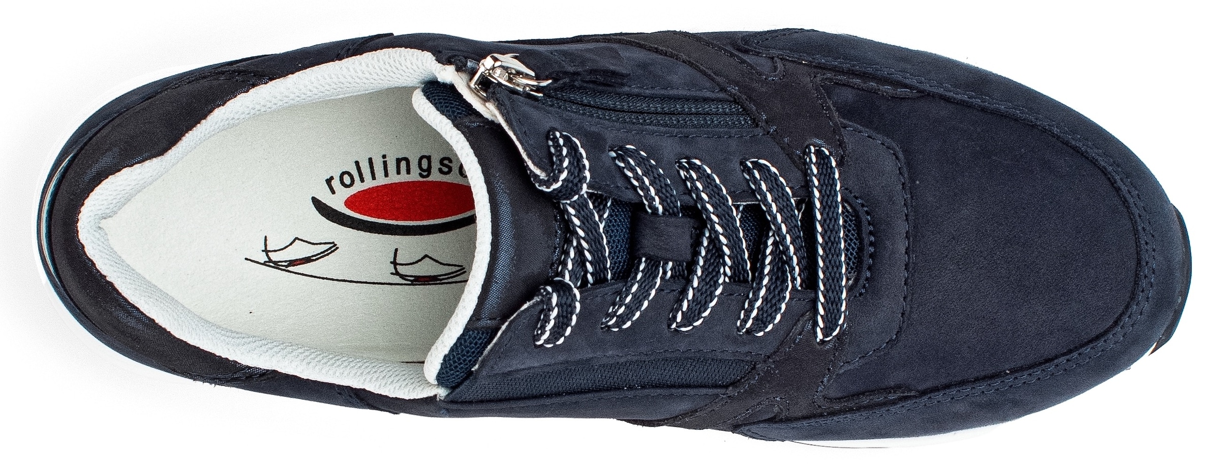 Gabor Rollingsoft Keilsneaker, mit OPTIFIT-Wechselfussbett, Freizeitschuh, Halbschuh, Schnürschuh