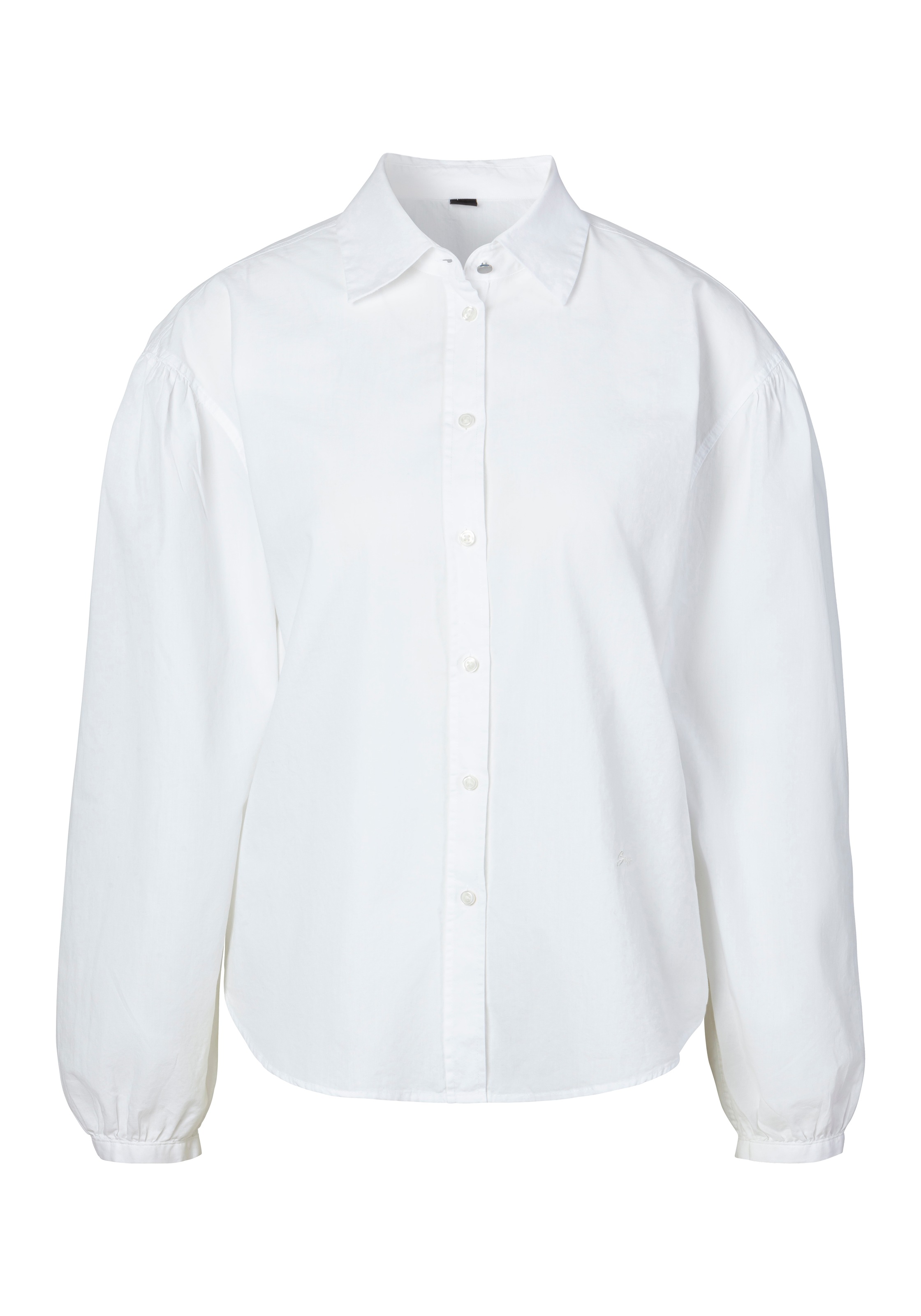 BOSS ORANGE Klassische Bluse »Barby Premium Damenmode«, mit BOSS Logo auf der Brust