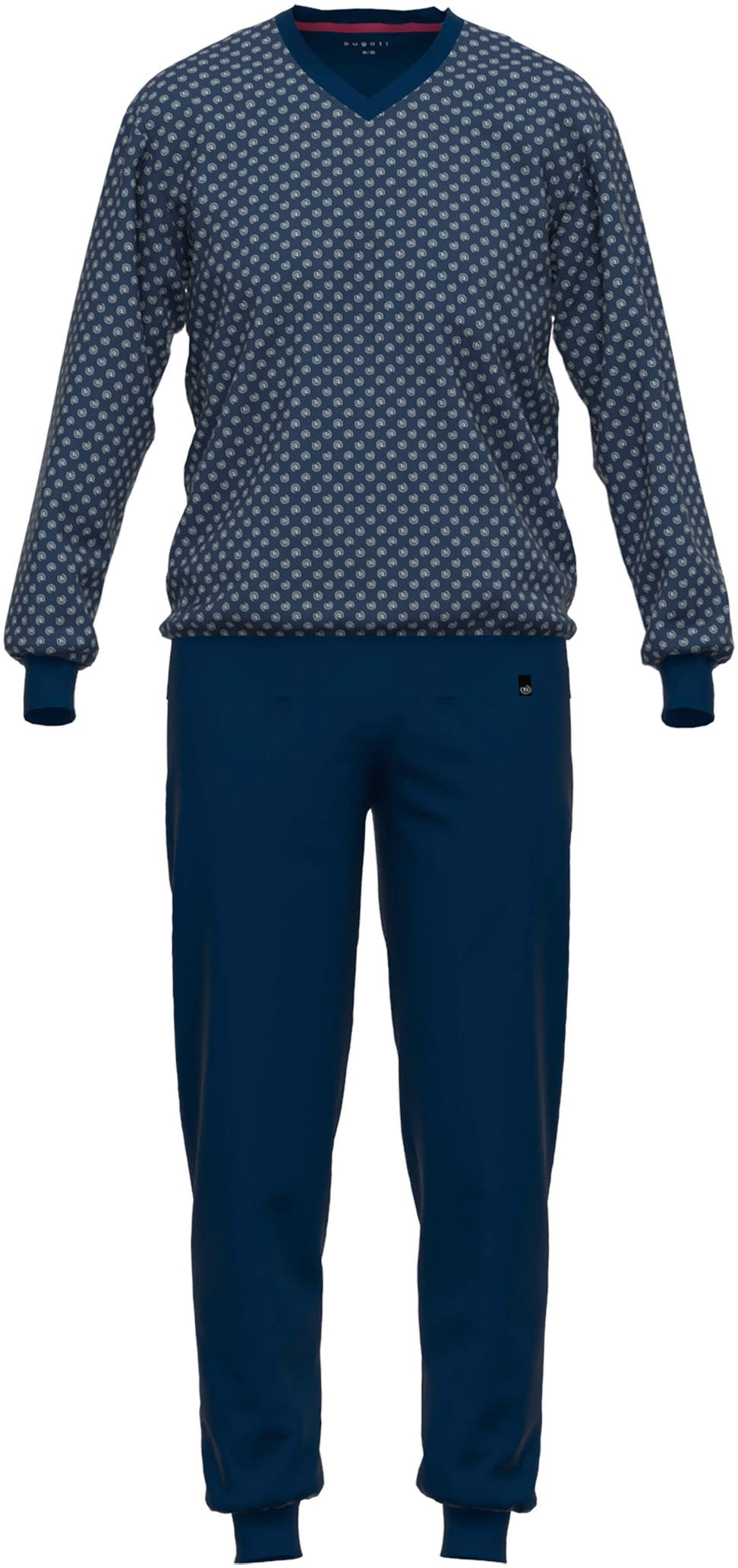 bugatti Pyjama, (2 tlg.), mit modischem V-Ausschnitt