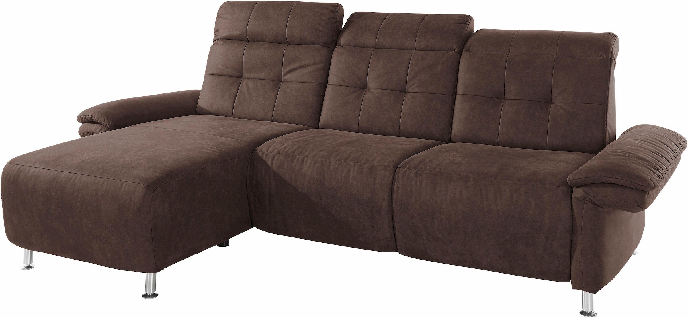 Places of Style Ecksofa »Manhattan L-Form«, 2 Sitze mit elektrischer Relaxfunktion, verstellbare Armlehnen