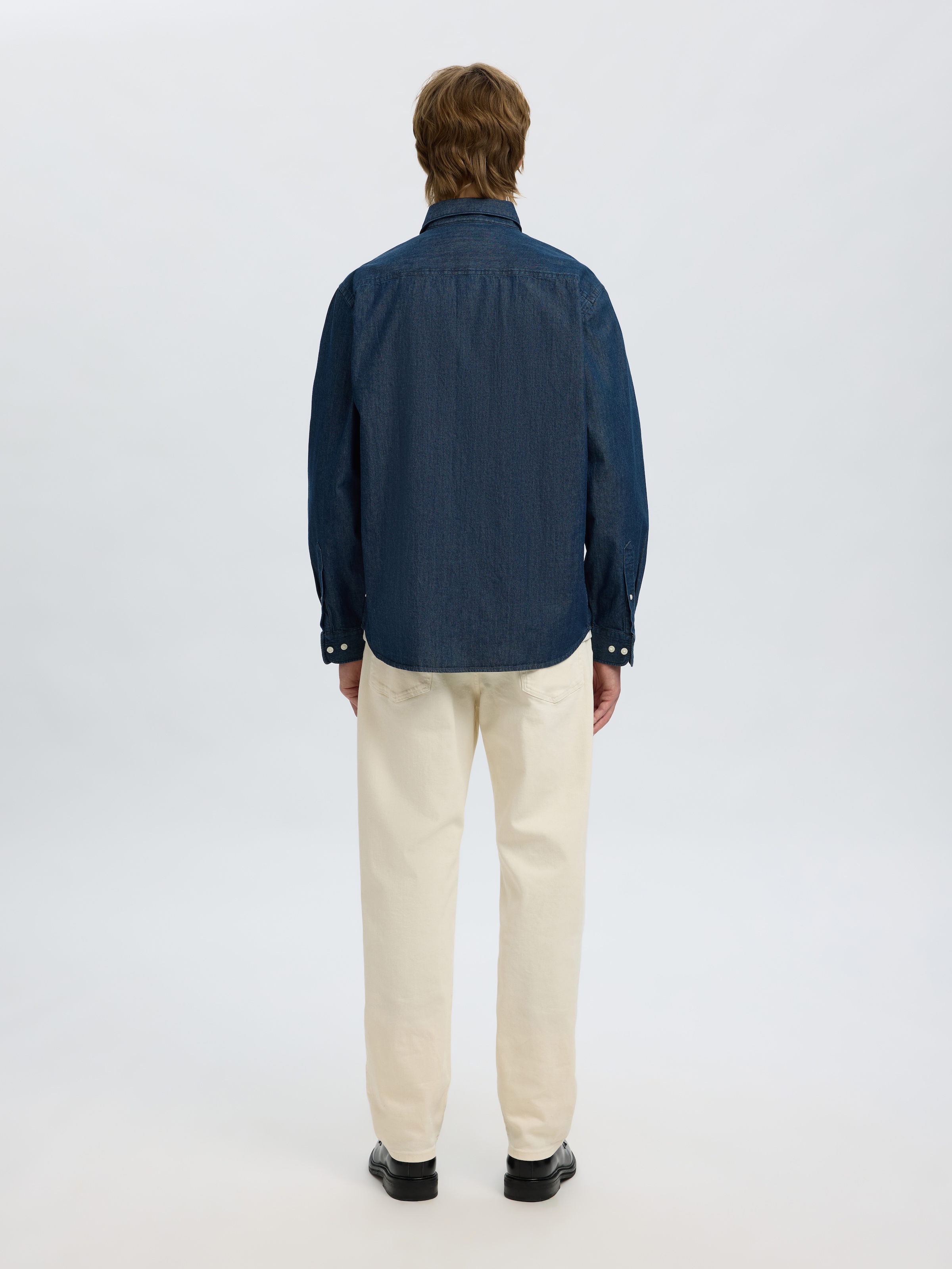 SELECTED HOMME Langarmhemd »SLHREGCARLO DENIM LS SHIRT NOOS«