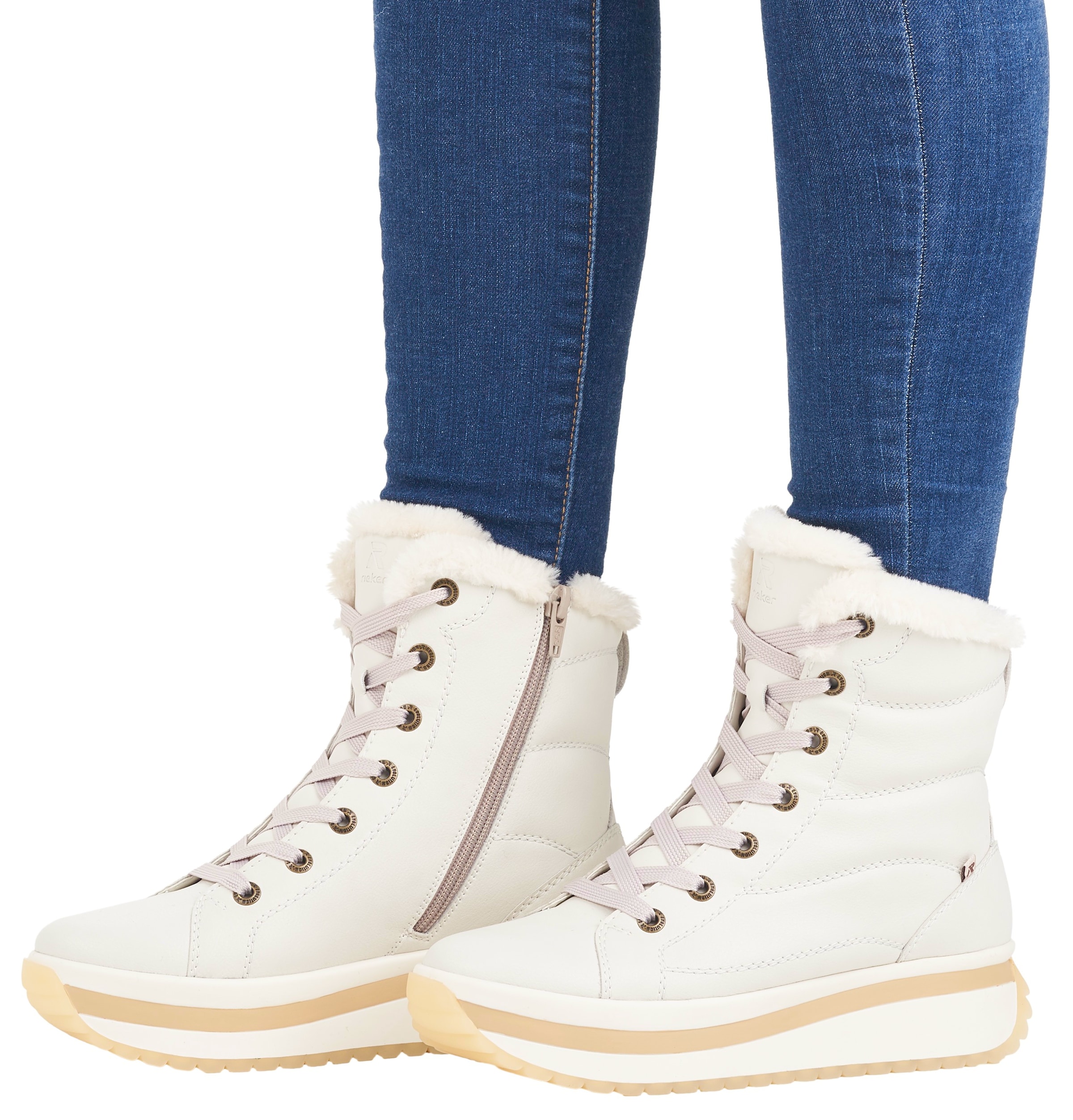Rieker EVOLUTION Winterboots, Schnürboots, Stiefelette mit praktischem Innenreissverschluss