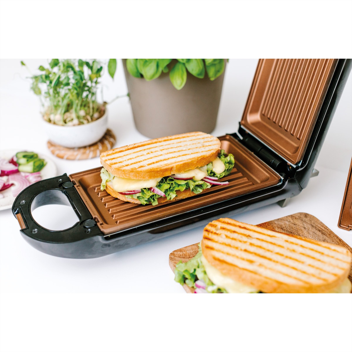 LIVINGTON Sandwich-Toaster »Livington Flip Switch Sandwichmaker«