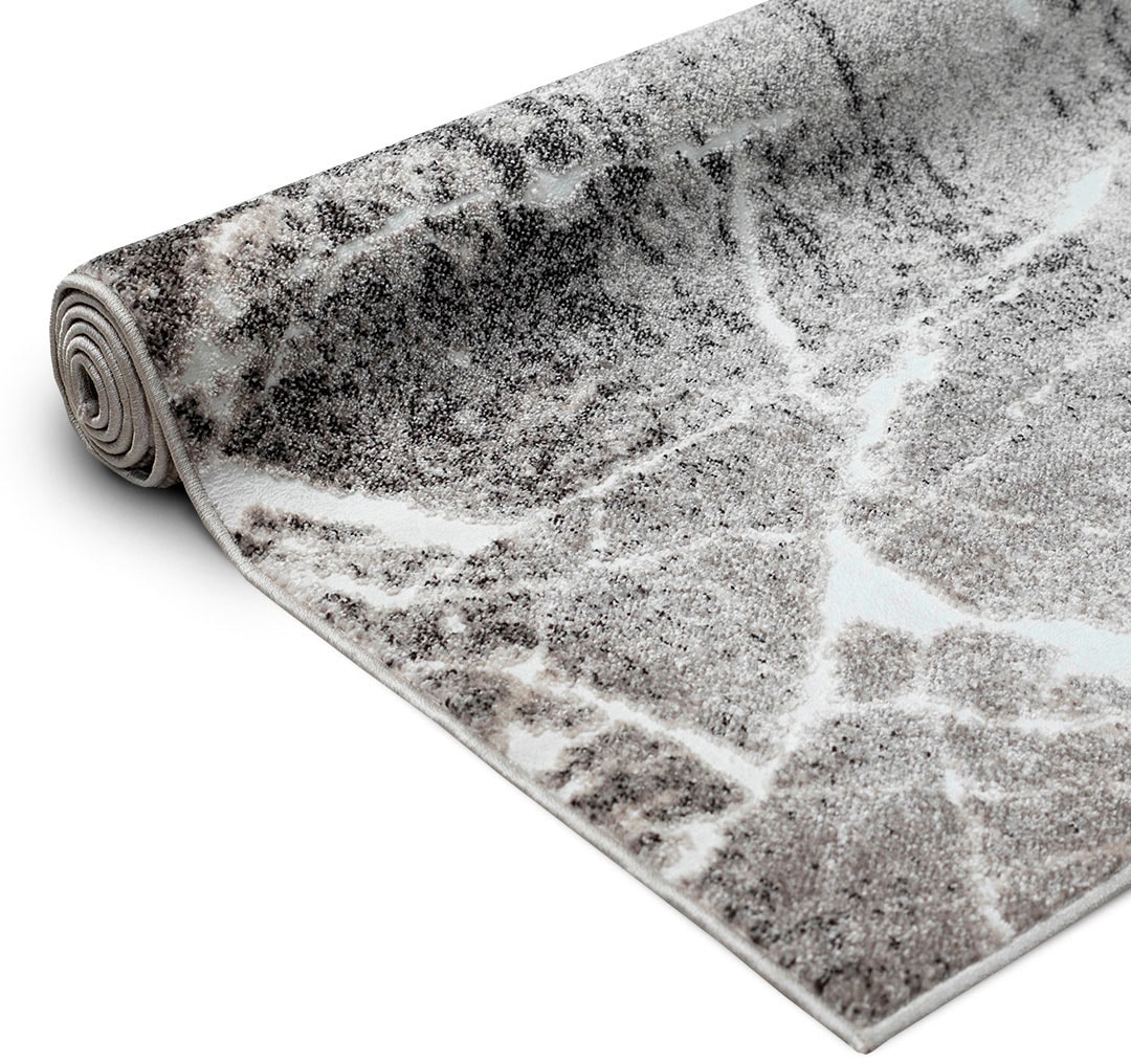 my home Teppich »Manrik«, rechteckig, 9 mm Höhe, mit besonders weichem Flor, Kurzflor, modernes Marmor-Design