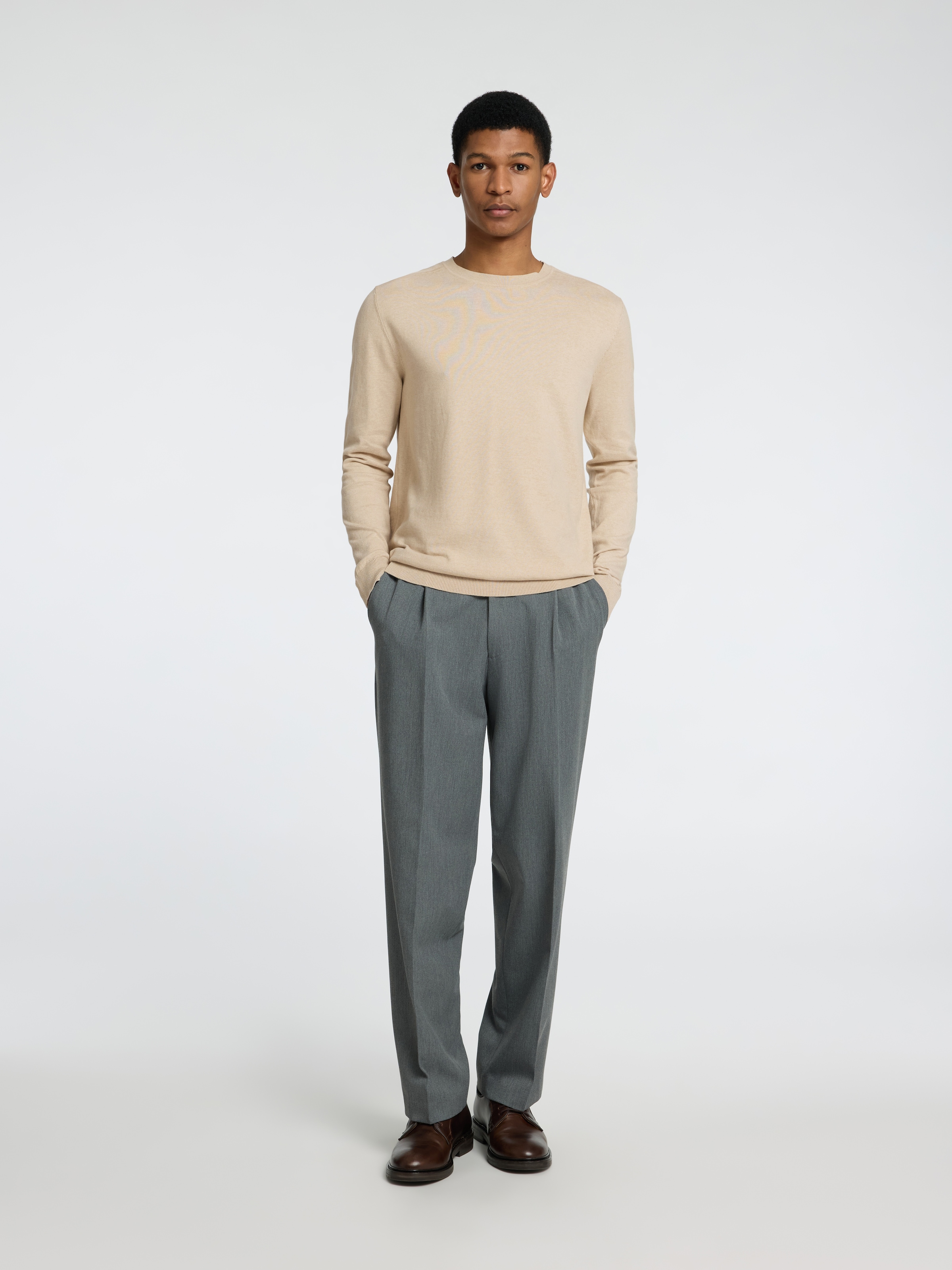 SELECTED HOMME Strickpullover »SLHBERG CREW NECK NOOS«