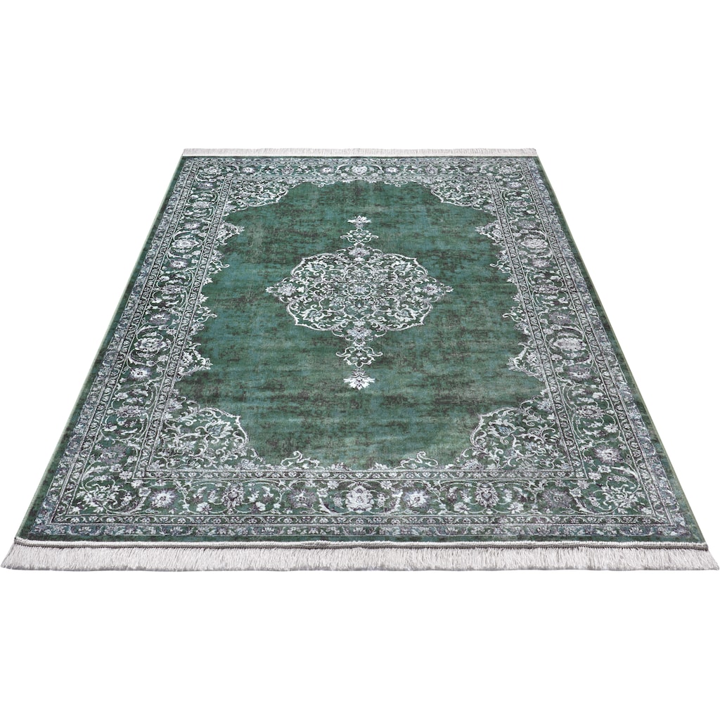 NOURISTAN Teppich »Orient Vintage Medaillon«, rechteckig, Orientalisch mit Fransen, Orient, Wohnzimmer, Schlafzimmer, Esszimmer