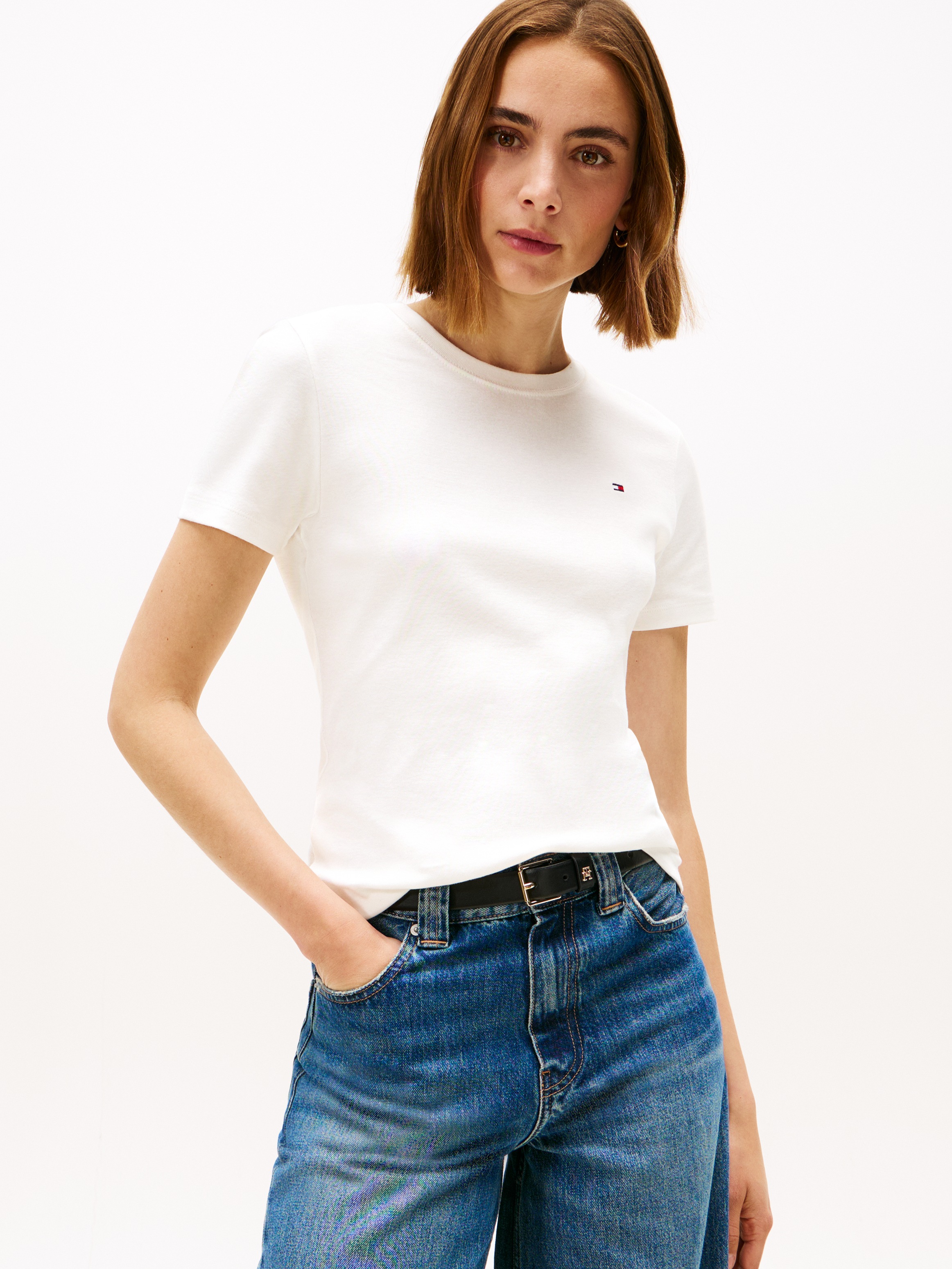 Tommy Hilfiger T-Shirt »SLIM CODY C-NK SS« Baumwolle, slim fit