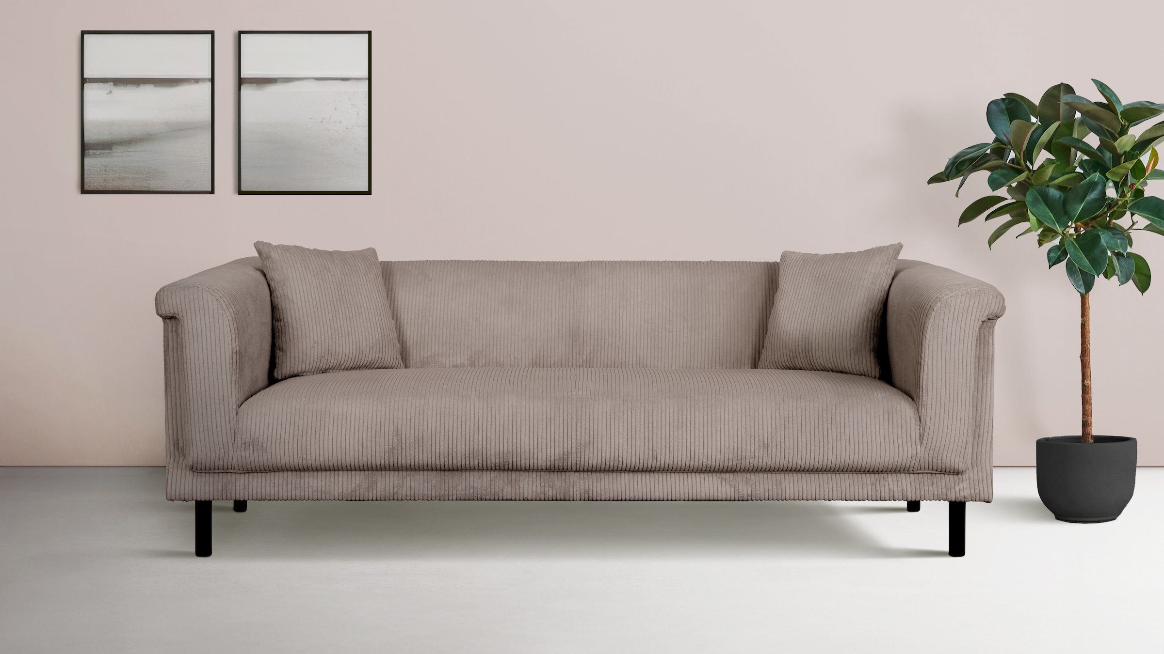 Home affaire 2-Sitzer "AGNIA B/T/H: 180/85/71 cm" incl. Zierkissen, auch in Cord und Bouclé