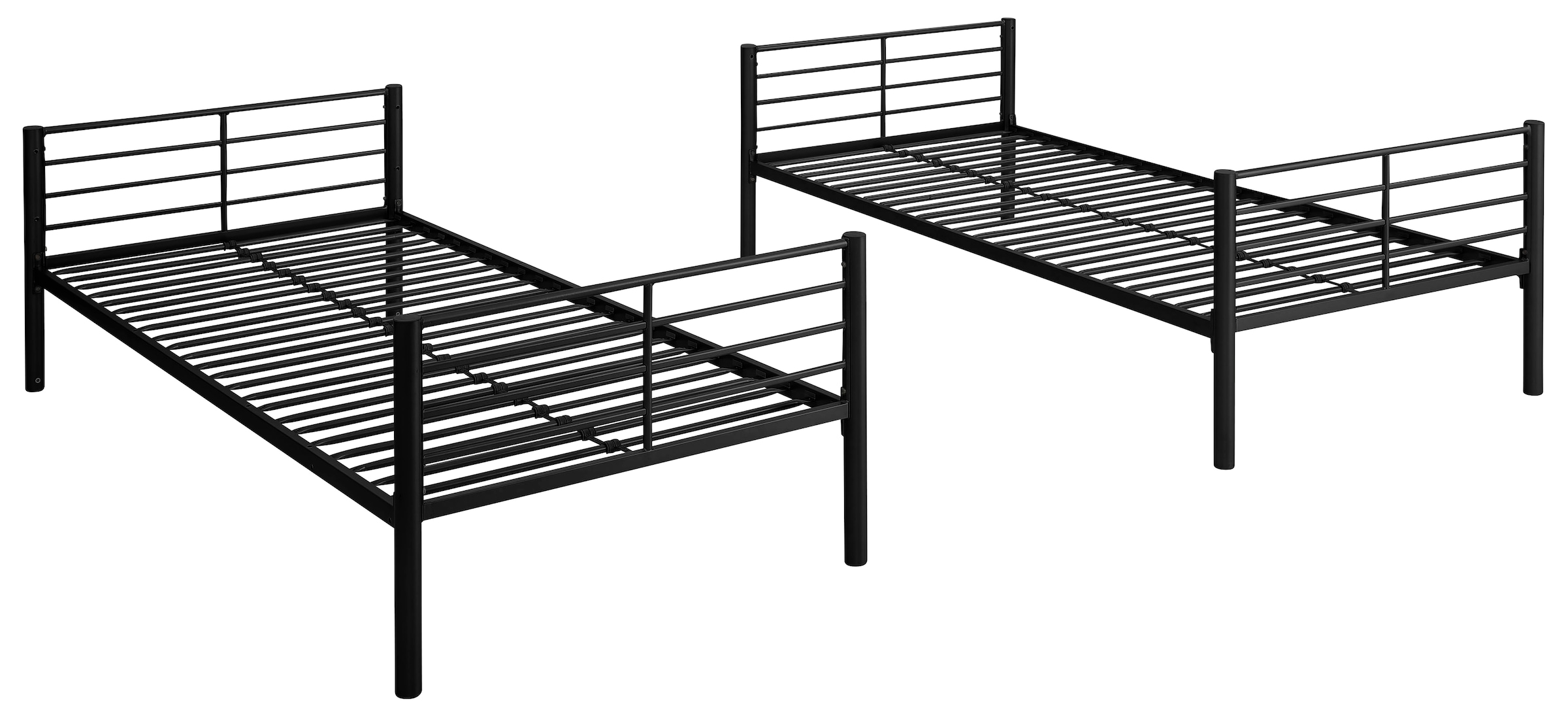Home affaire Etagenbett »Hayo, Belastbarkeit 250 KG! Metallbett, Stockbett«, (teilbar in 2 Einzelbetten), perfekt für kleine Räume, mehrere Farben, (B/T/H) ca. 208/97/160 cm