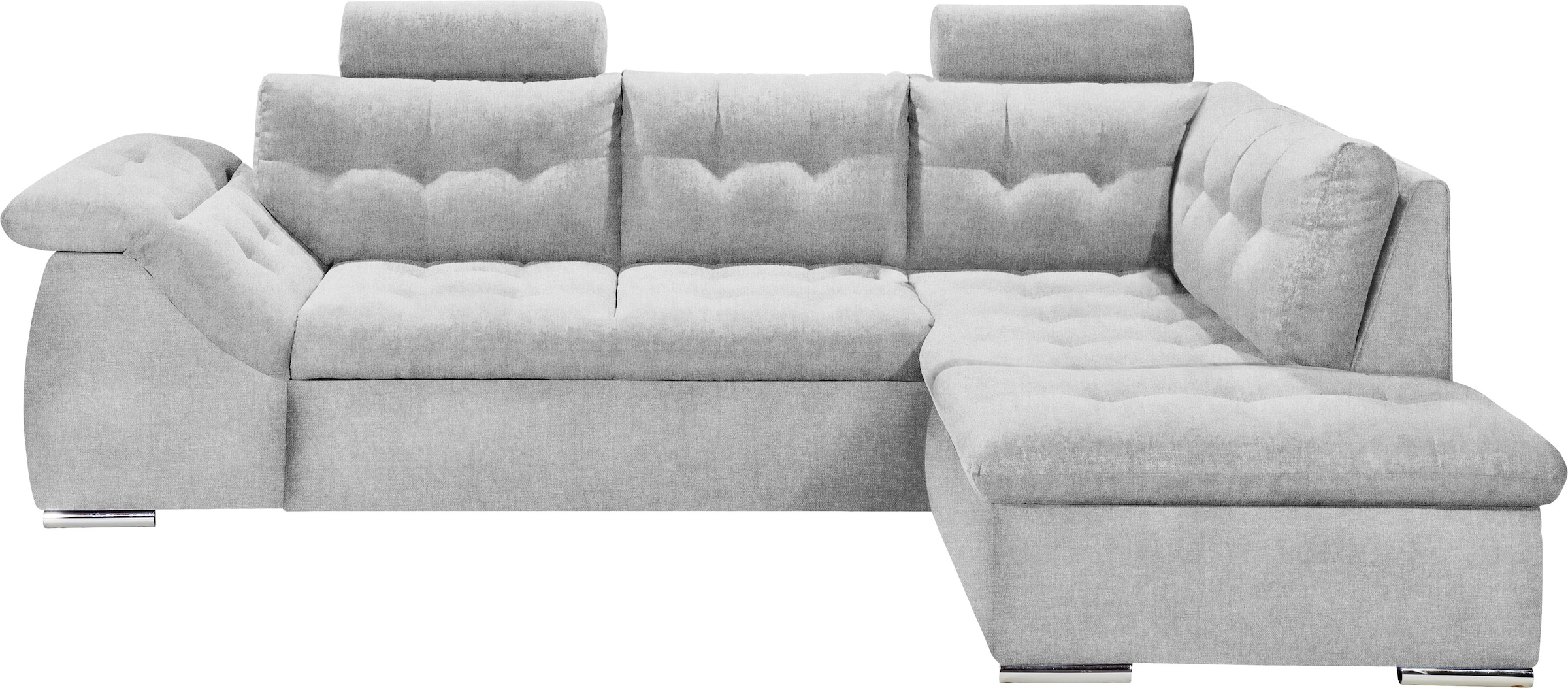 ED EXCITING DESIGN Ecksofa Oman, mit Bettfunktion, Bettkasten, Armteilverstellung und  Kopfstützen