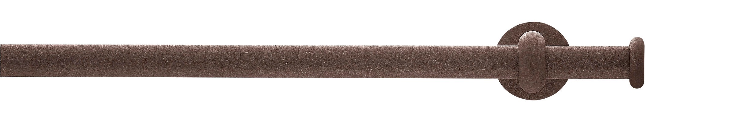 GARESA Gardinenstange "ESPERANCA" Ø 16 mm 1 läufig-läufig Wunschmaßlänge rustikale Vorhanggarnitur, verlängerbar, Eisen, Endkappe, mit Ringe